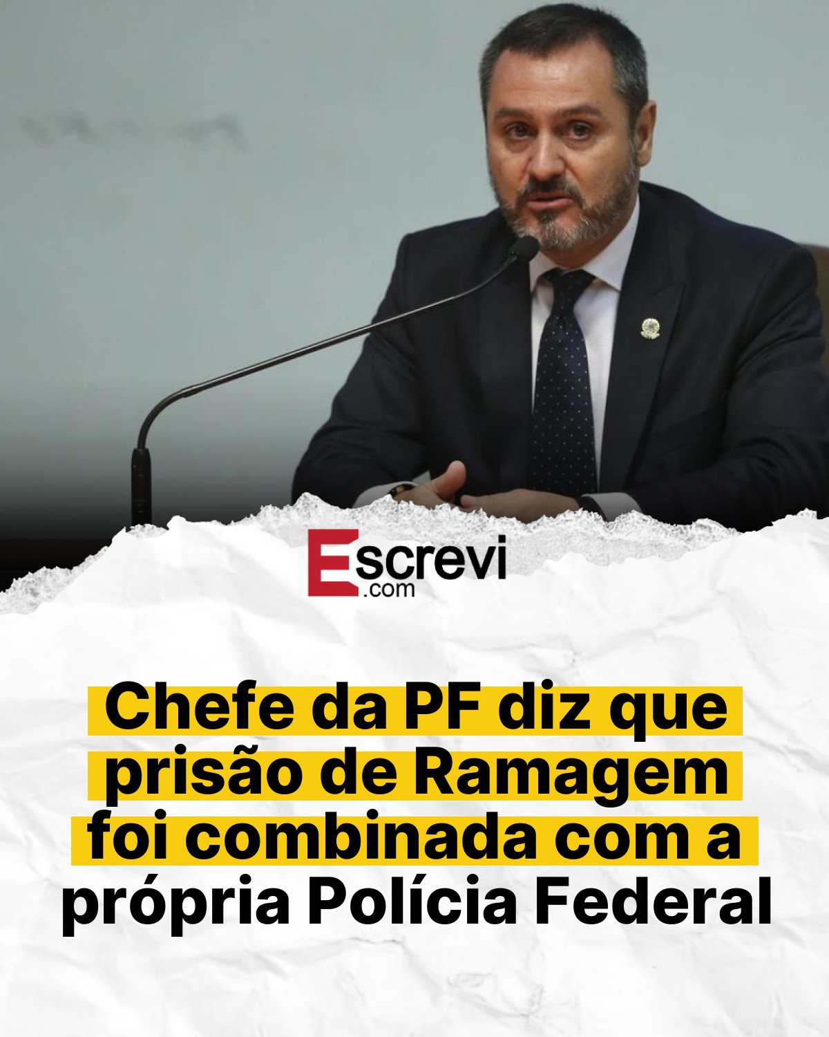 Chefe da PF diz que prisão de Ramagem foi combinada com a própria Polícia Federal card branco