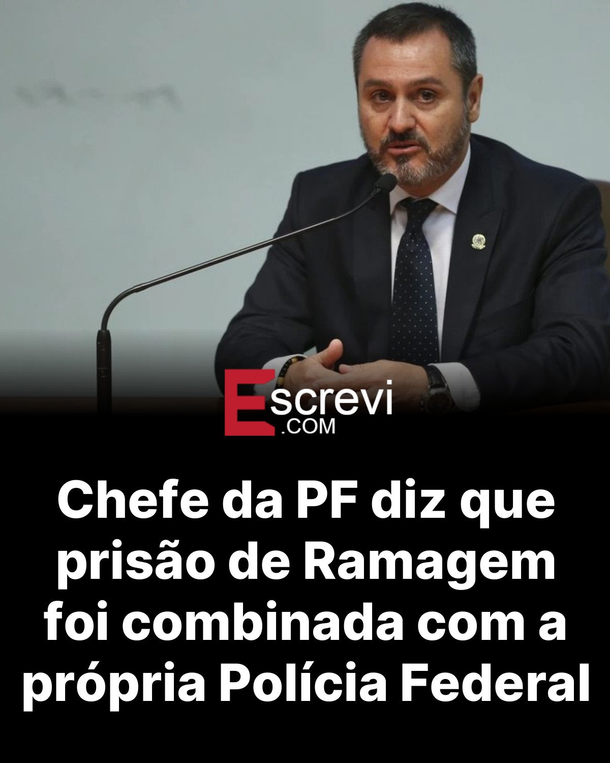 Chefe da PF diz que prisão de Ramagem foi combinada com a própria Polícia Federal card preto