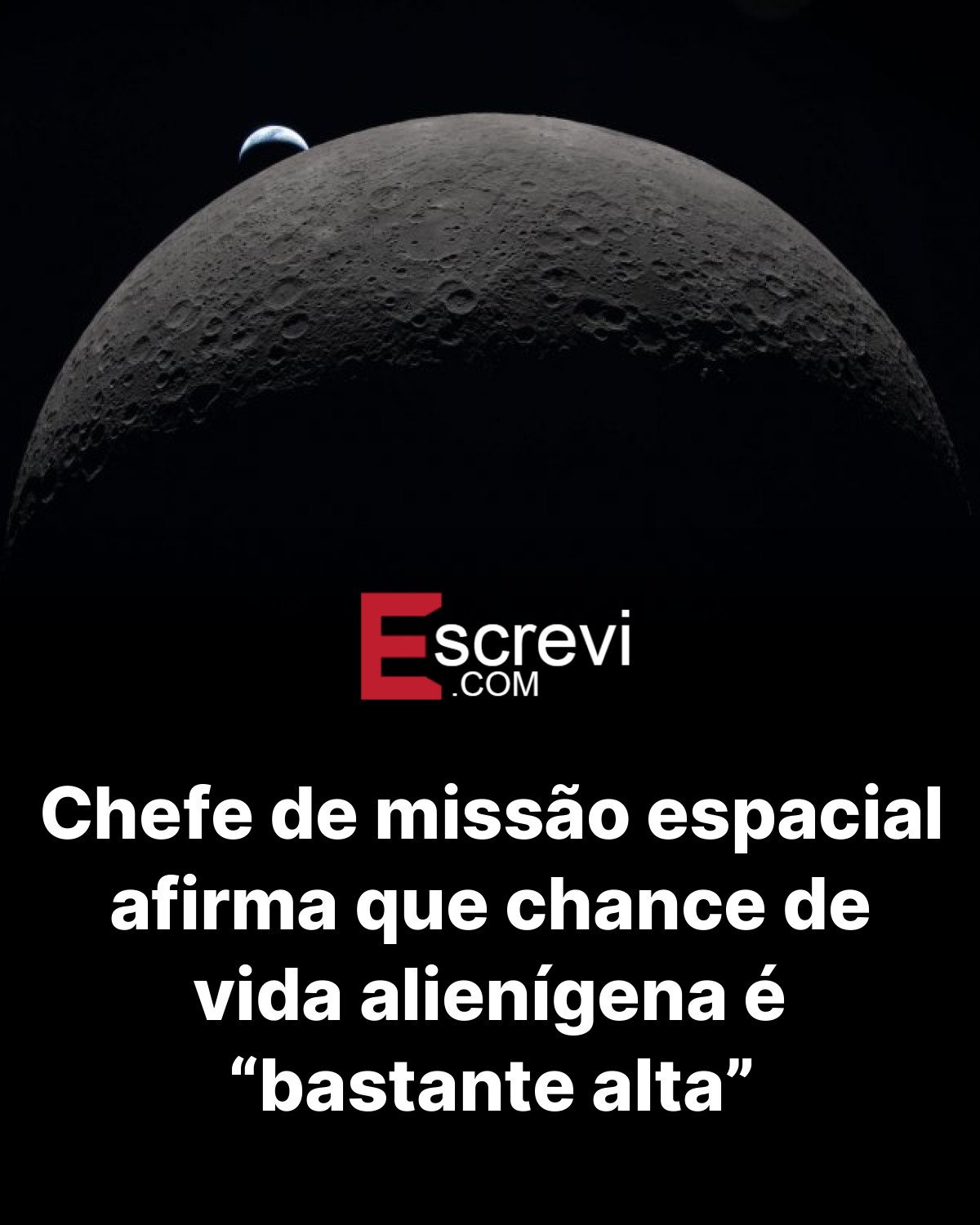 Chefe de missão espacial afirma que chance de vida alienígena é “bastante alta” card preto