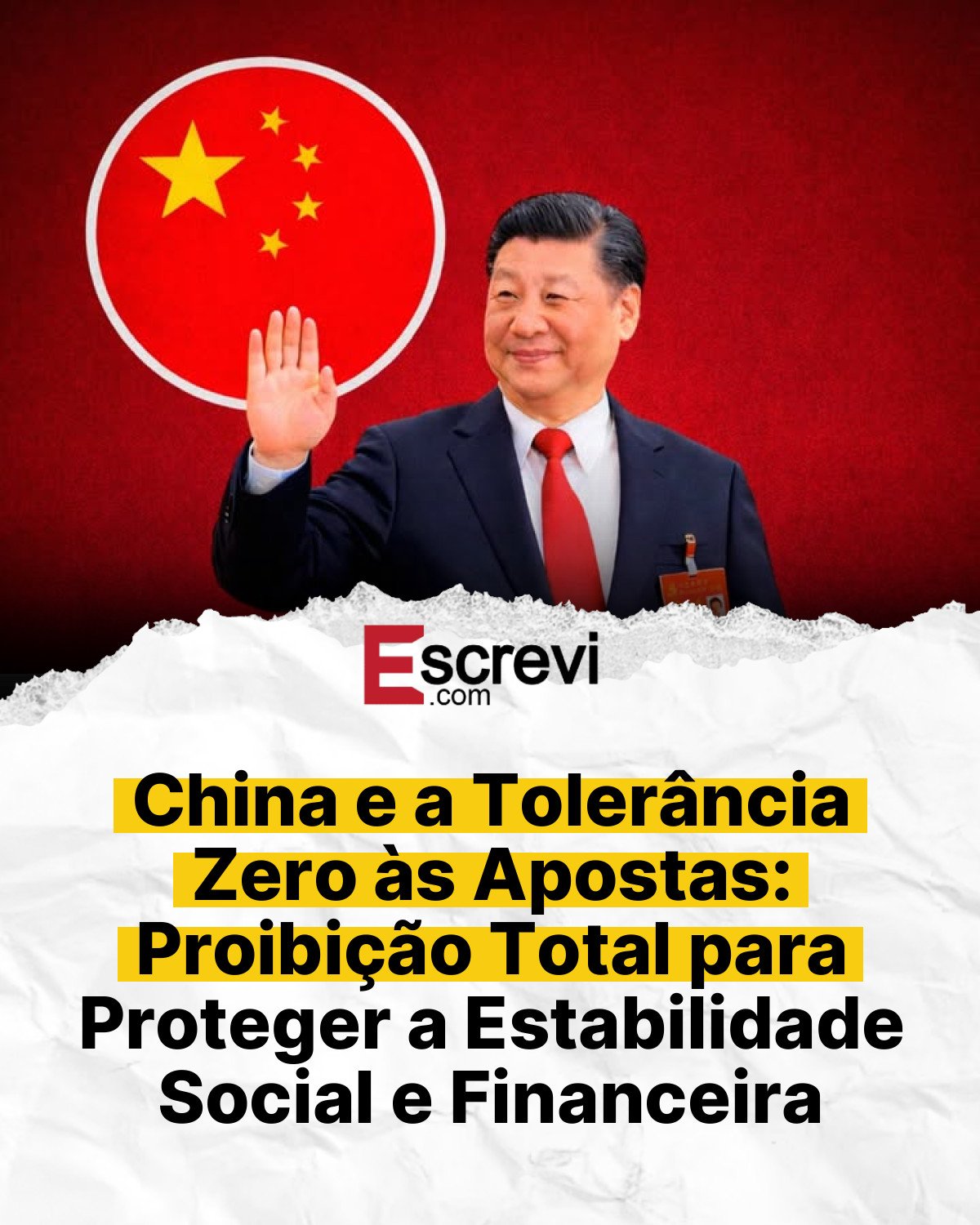 China e a Tolerância Zero às Apostas: Proibição Total para Proteger a Estabilidade Social e Financeira card branco