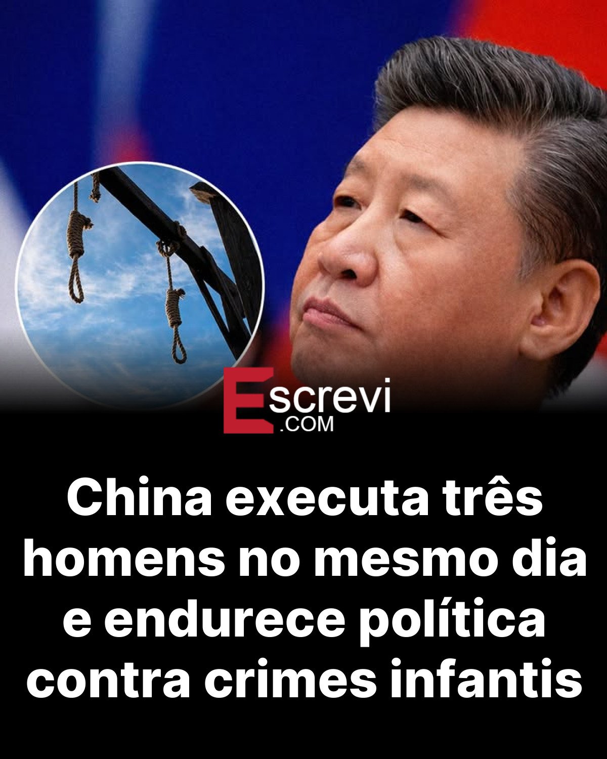 China executa três homens no mesmo dia e endurece política contra crimes infantis card preto