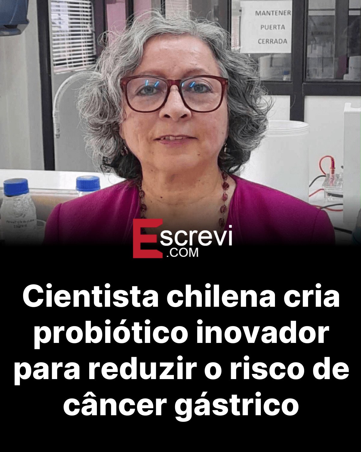 Cientista chilena cria probiótico inovador para reduzir o risco de câncer gástrico card preto
