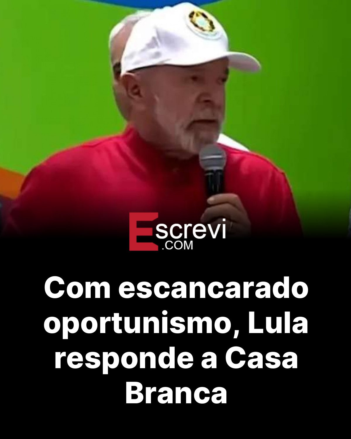 Com escancarado oportunismo, Lula responde a Casa Branca card preto