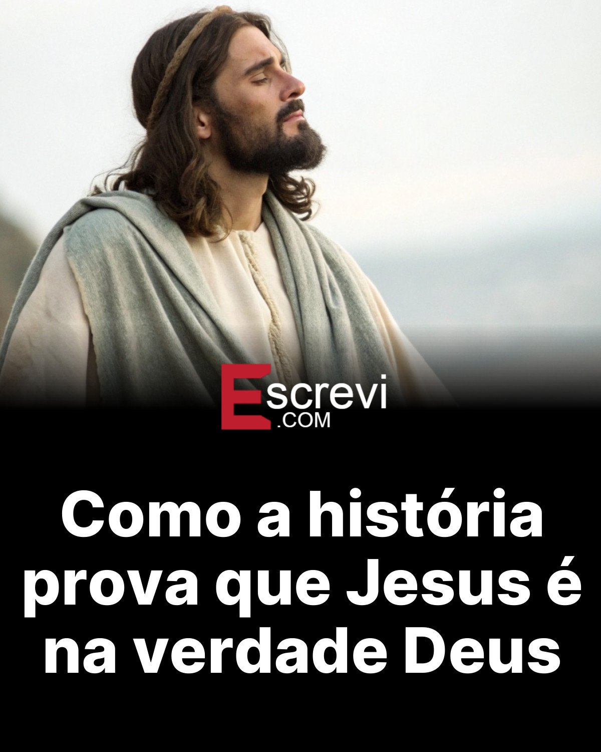 Como a história prova que Jesus é na verdade Deus card preto