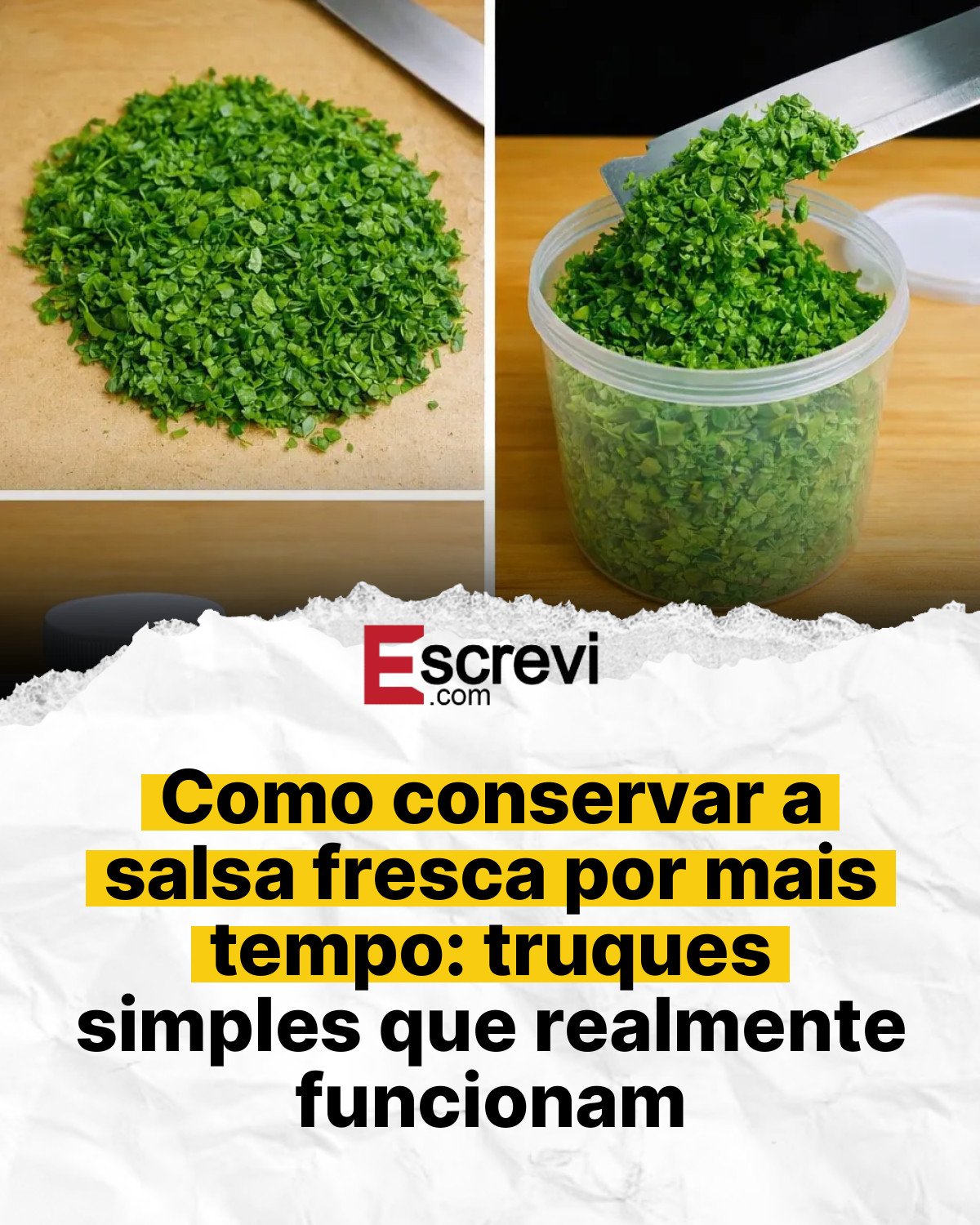 Como conservar a salsa fresca por mais tempo: truques simples que realmente funcionam card branco