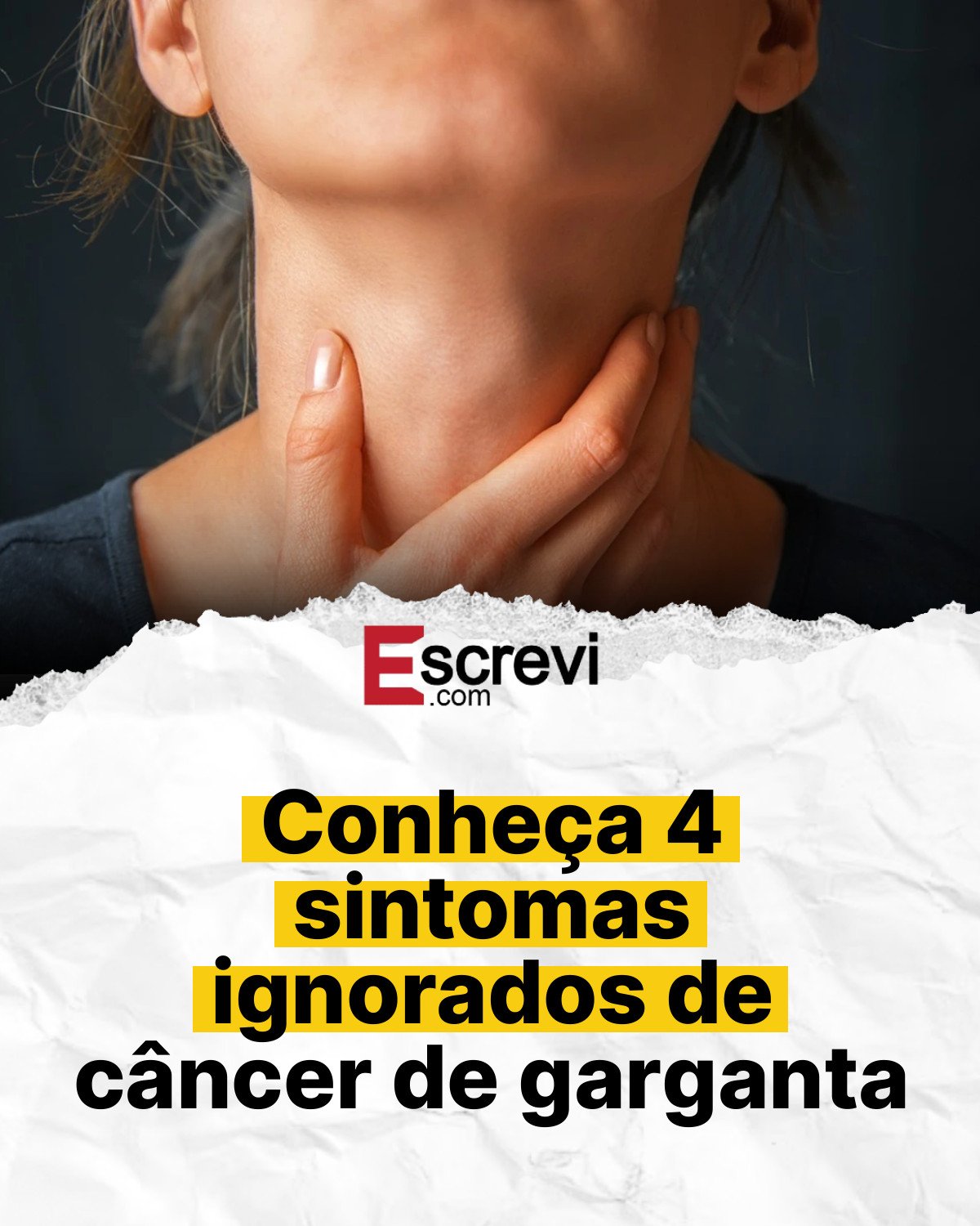 Conheça 4 sintomas ignorados de câncer de garganta card branco