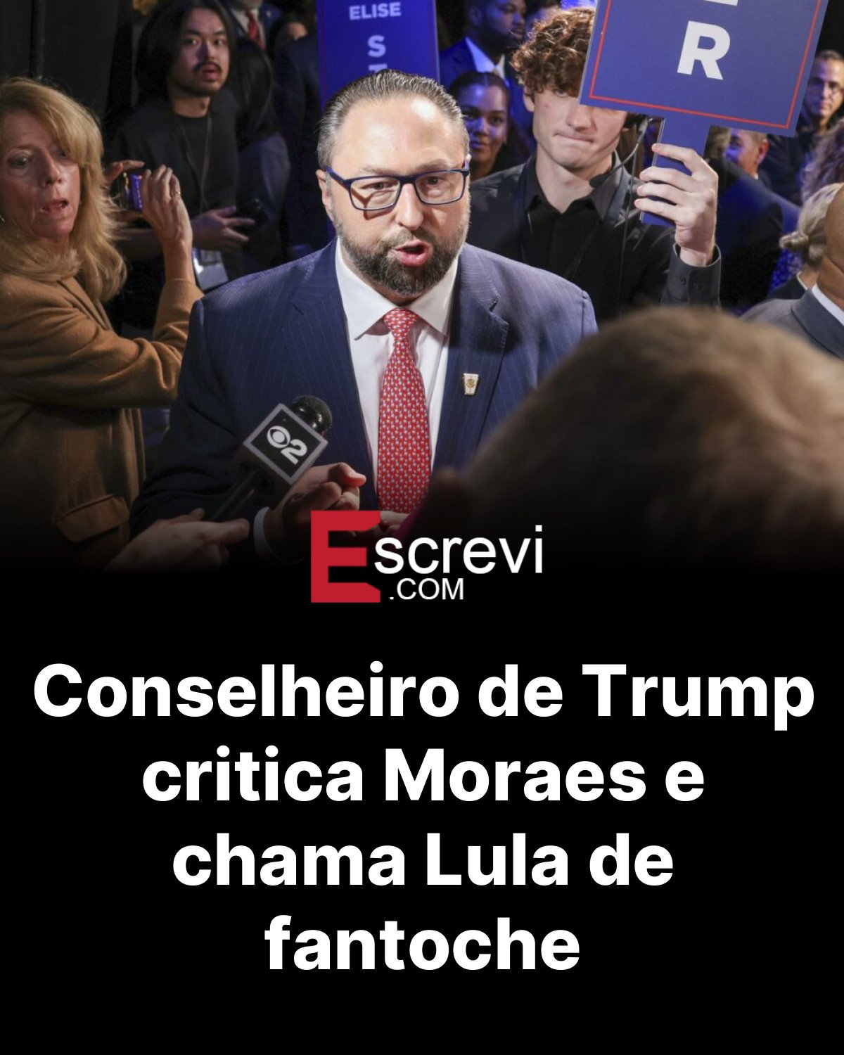 Conselheiro de Trump critica Moraes e chama Lula de fantoche card preto