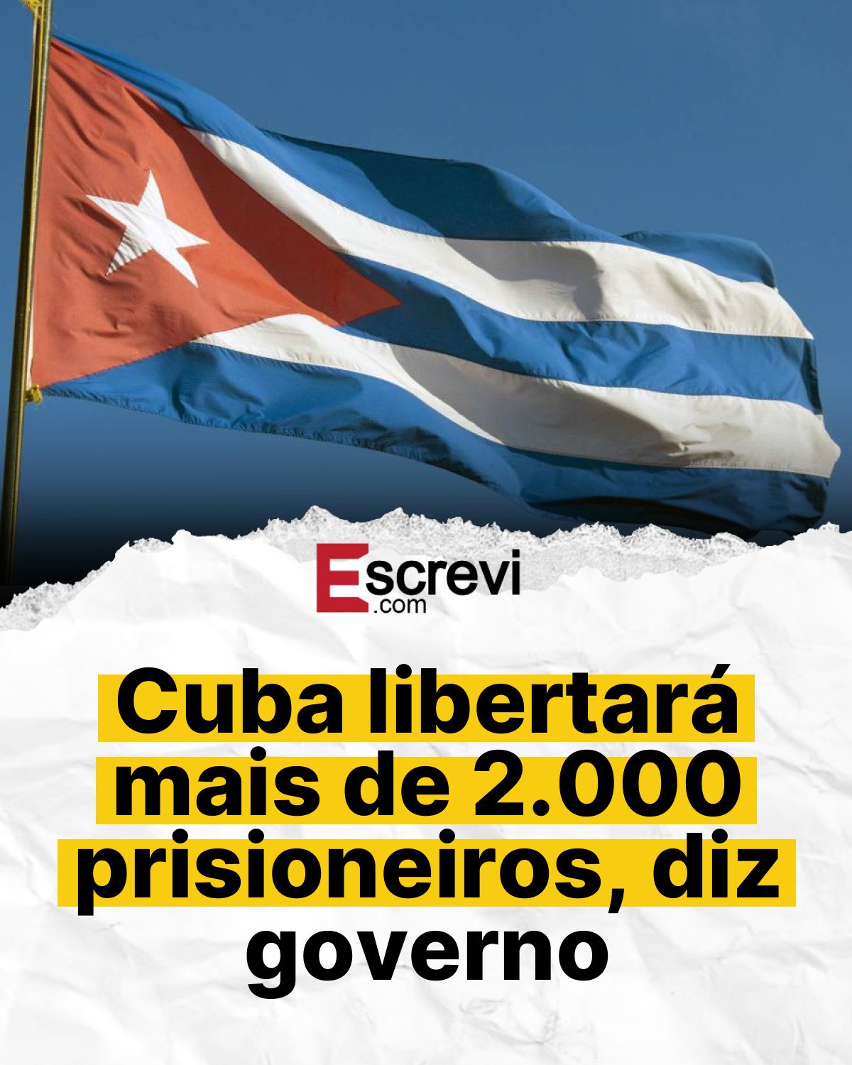 Cuba libertará mais de 2.000 prisioneiros, diz governo card branco