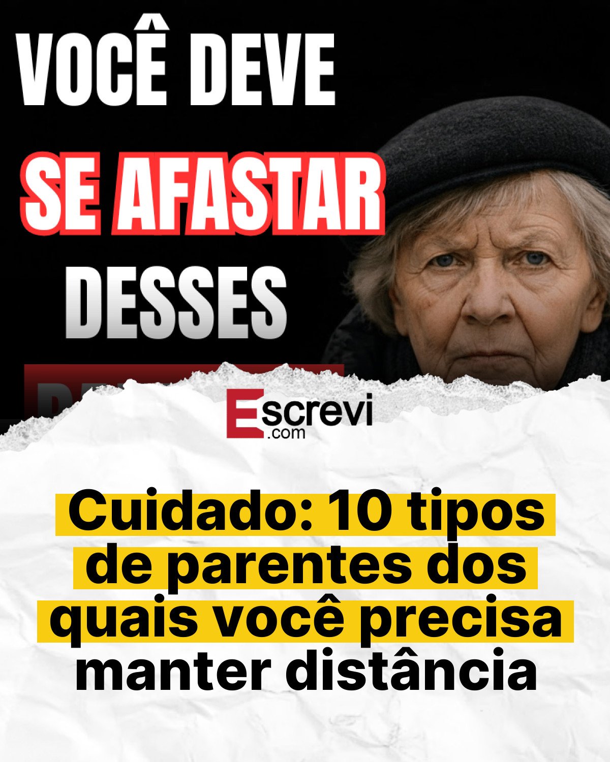 Cuidado: 10 tipos de parentes dos quais você precisa manter distância card branco