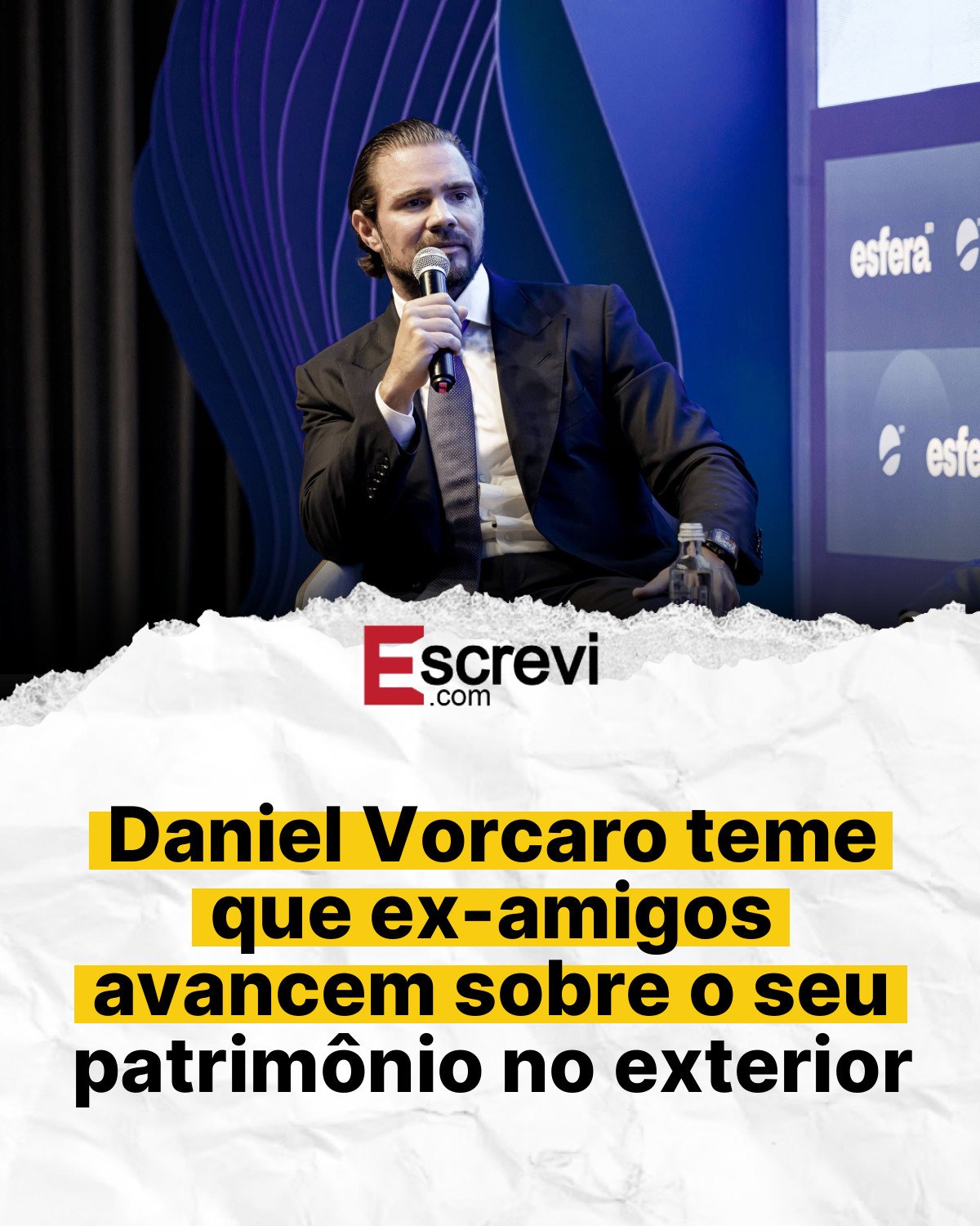 Daniel Vorcaro teme que ex-amigos avancem sobre o seu patrimônio no exterior card branco