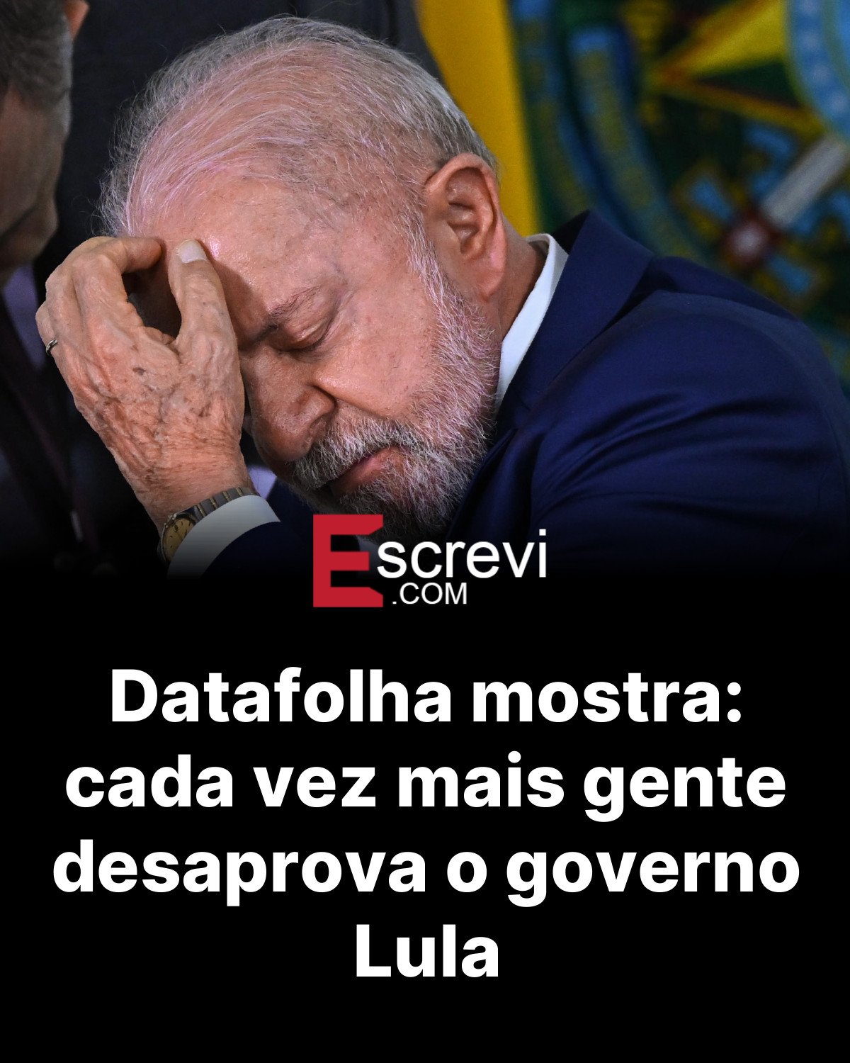 Datafolha mostra: cada vez mais gente desaprova o governo Lula card preto