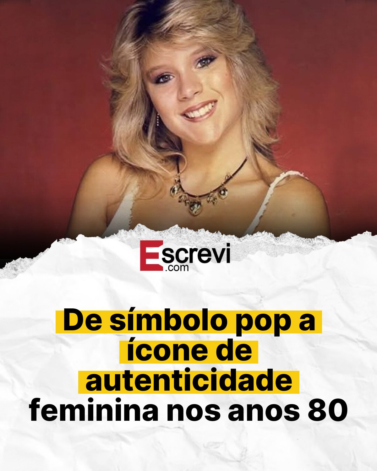 De símbolo pop a ícone de autenticidade feminina nos anos 80 card branco