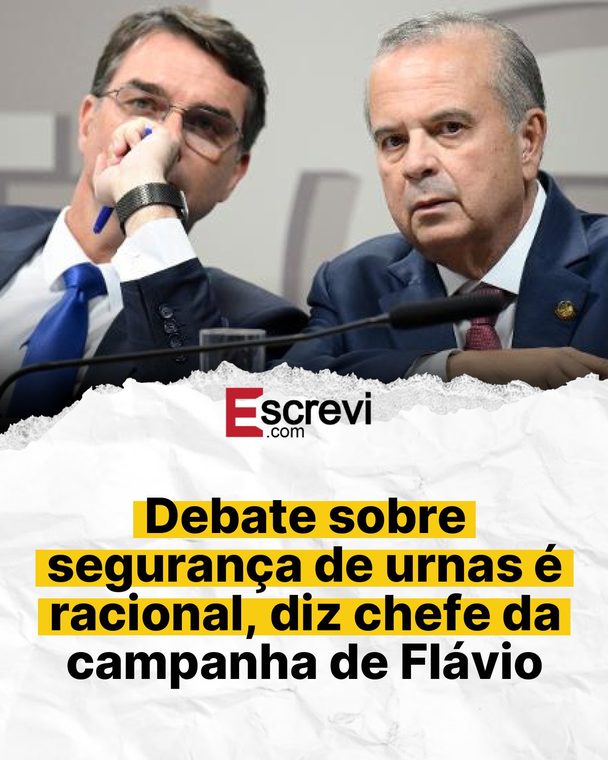 Debate sobre segurança de urnas é racional, diz chefe da campanha de Flávio card branco