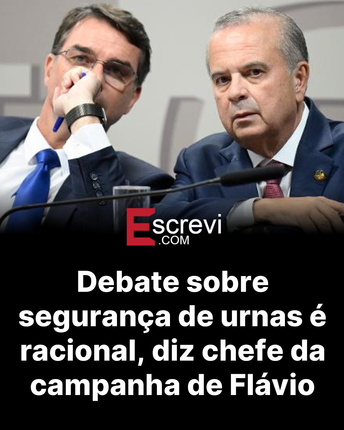 Debate sobre segurança de urnas é racional, diz chefe da campanha de Flávio card preto