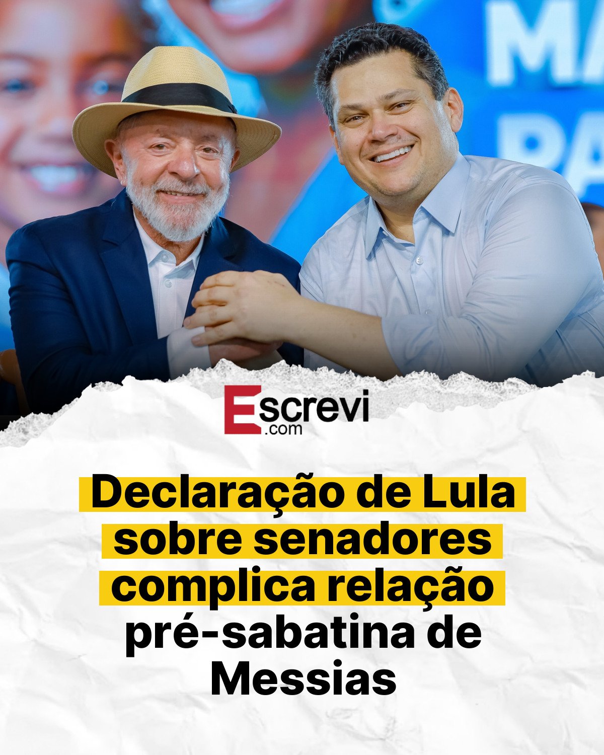Declaração de Lula sobre senadores complica relação pré-sabatina de Messias card branco