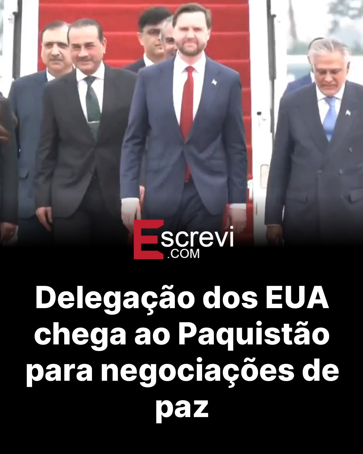 Delegação dos EUA chega ao Paquistão para negociações de paz card preto