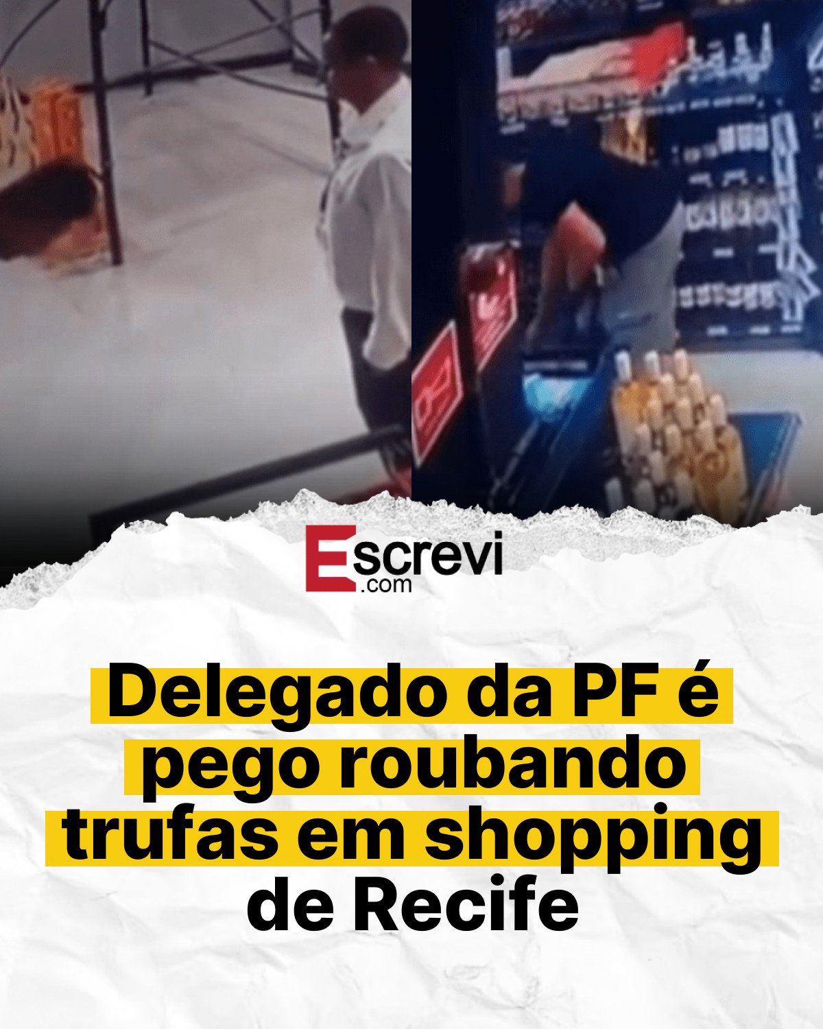 Delegado da PF é pego roubando trufas em shopping de Recife card branco