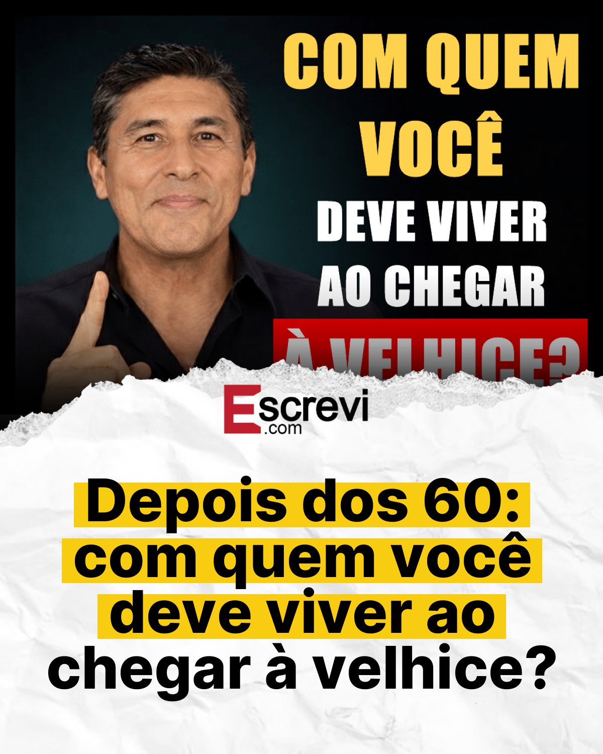 Depois dos 60: com quem você deve viver ao chegar à velhice? card branco