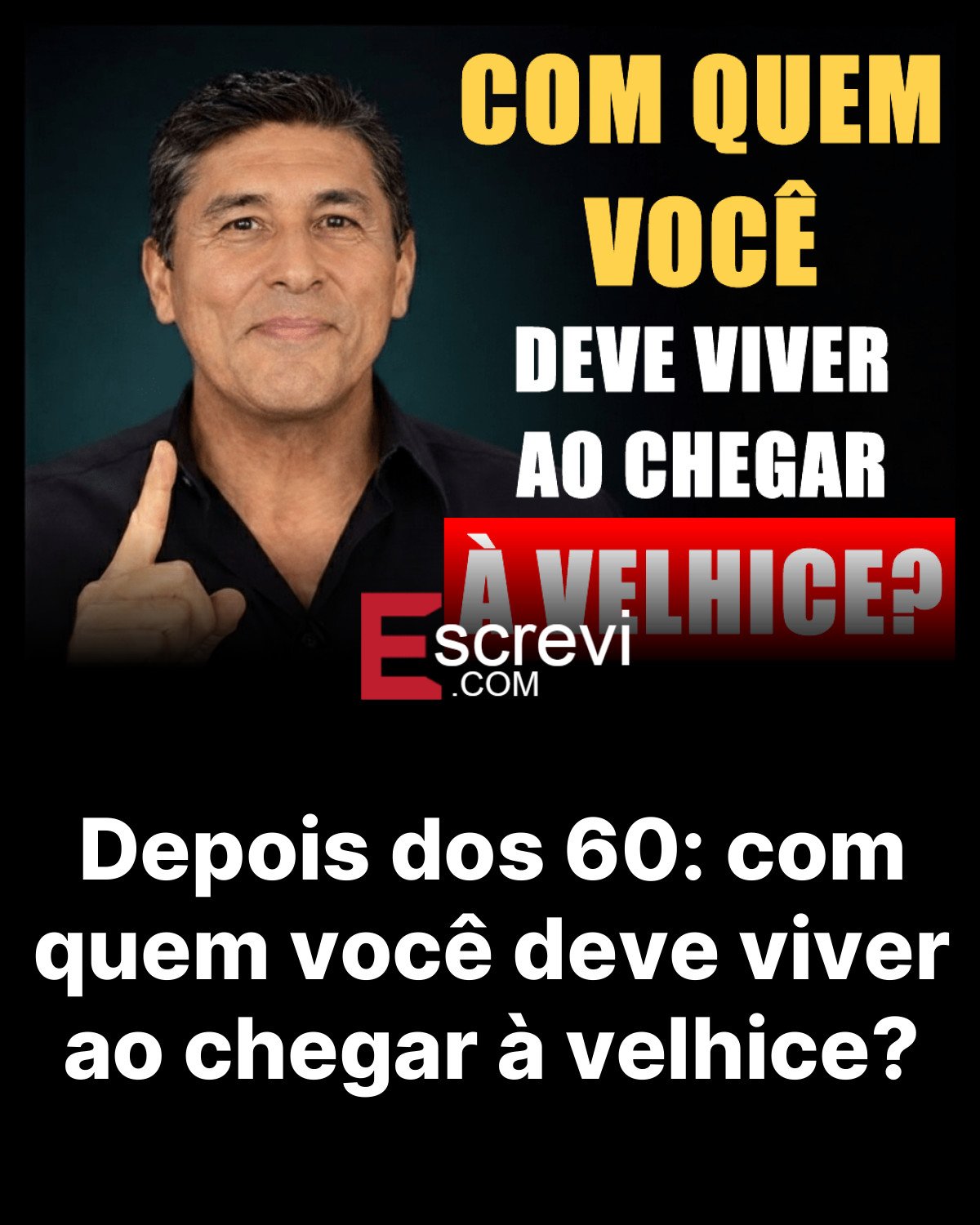Depois dos 60: com quem você deve viver ao chegar à velhice? card preto