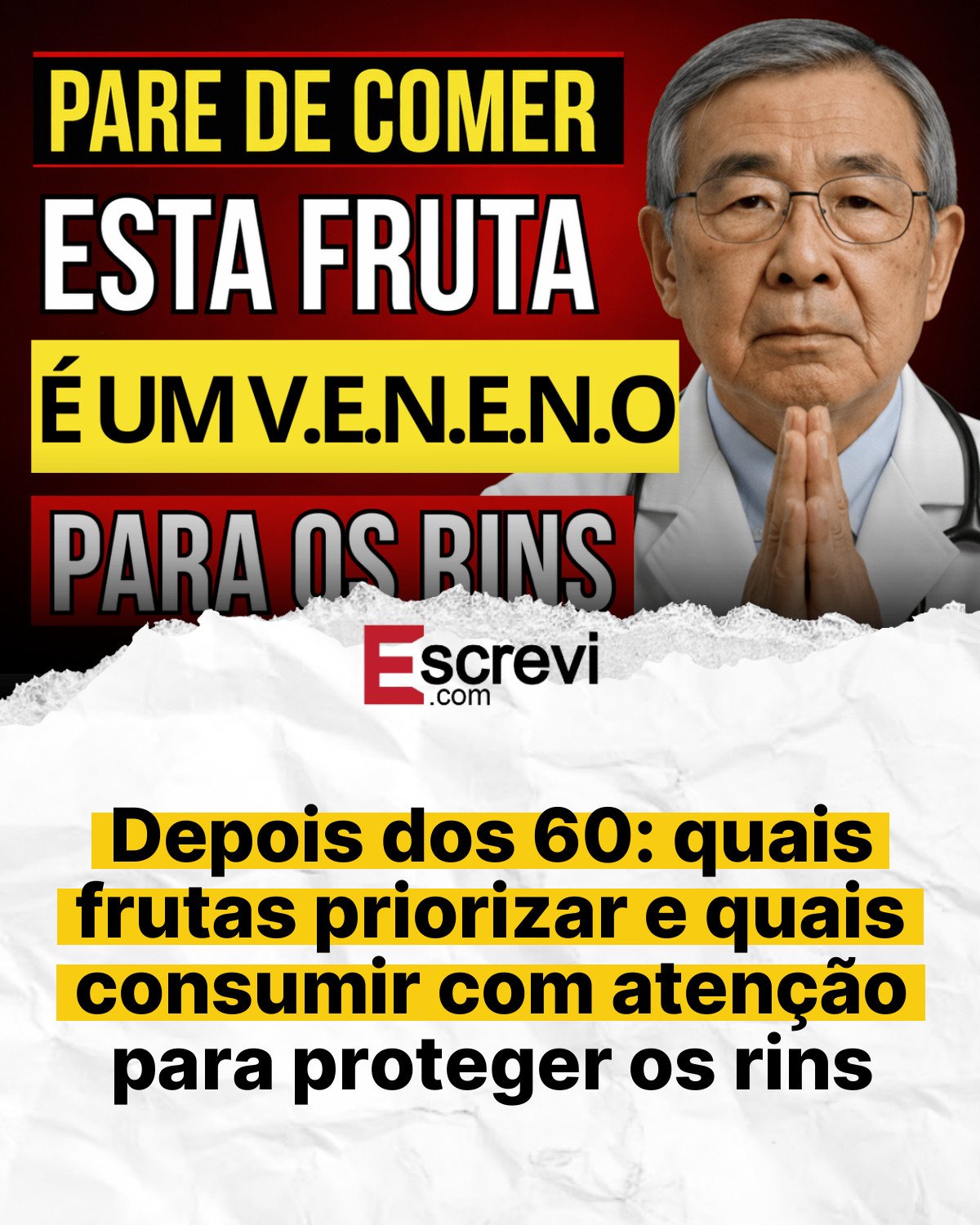Depois dos 60: quais frutas priorizar e quais consumir com atenção para proteger os rins card branco