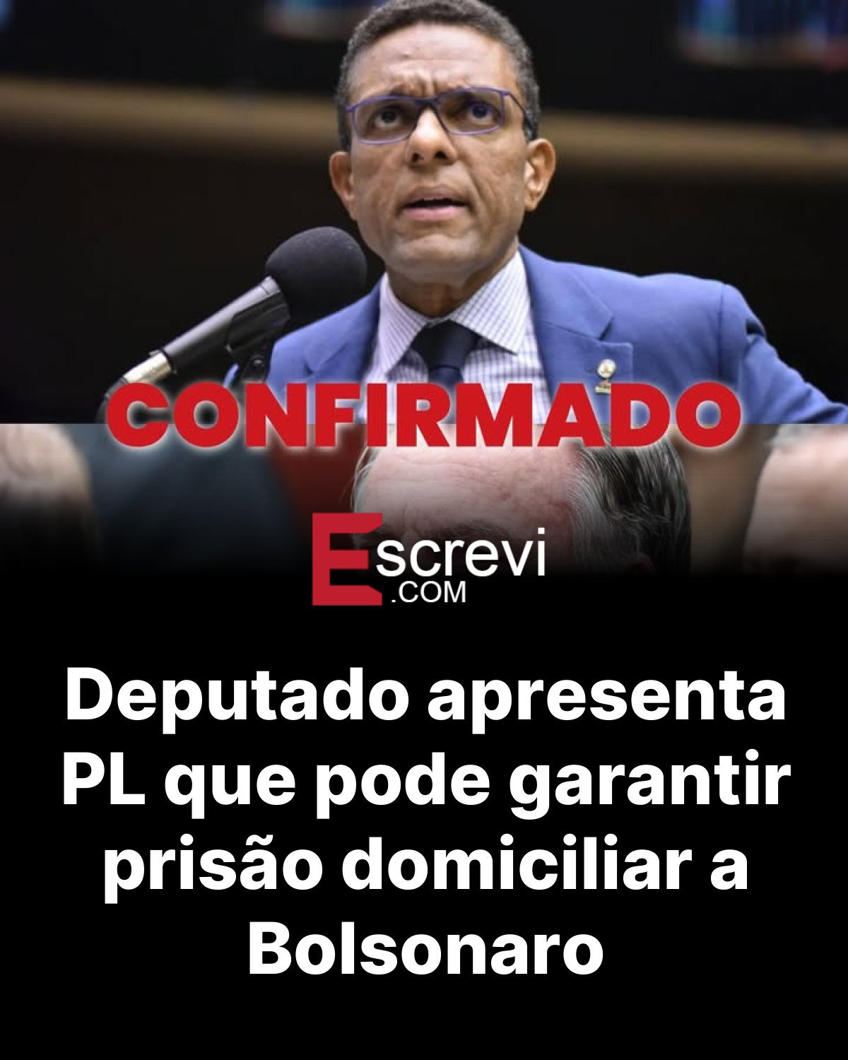 Deputado apresenta PL que pode garantir prisão domiciliar a Bolsonaro card preto