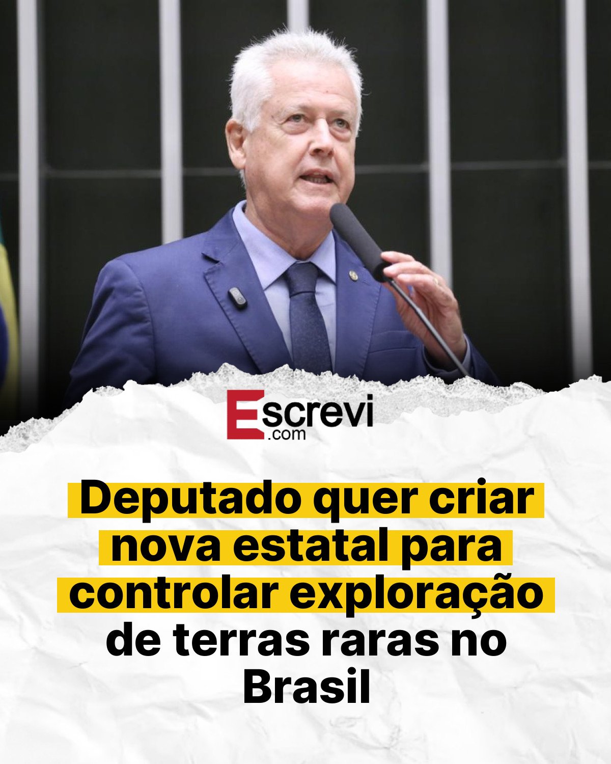 Deputado quer criar nova estatal para controlar exploração de terras raras no Brasil card branco
