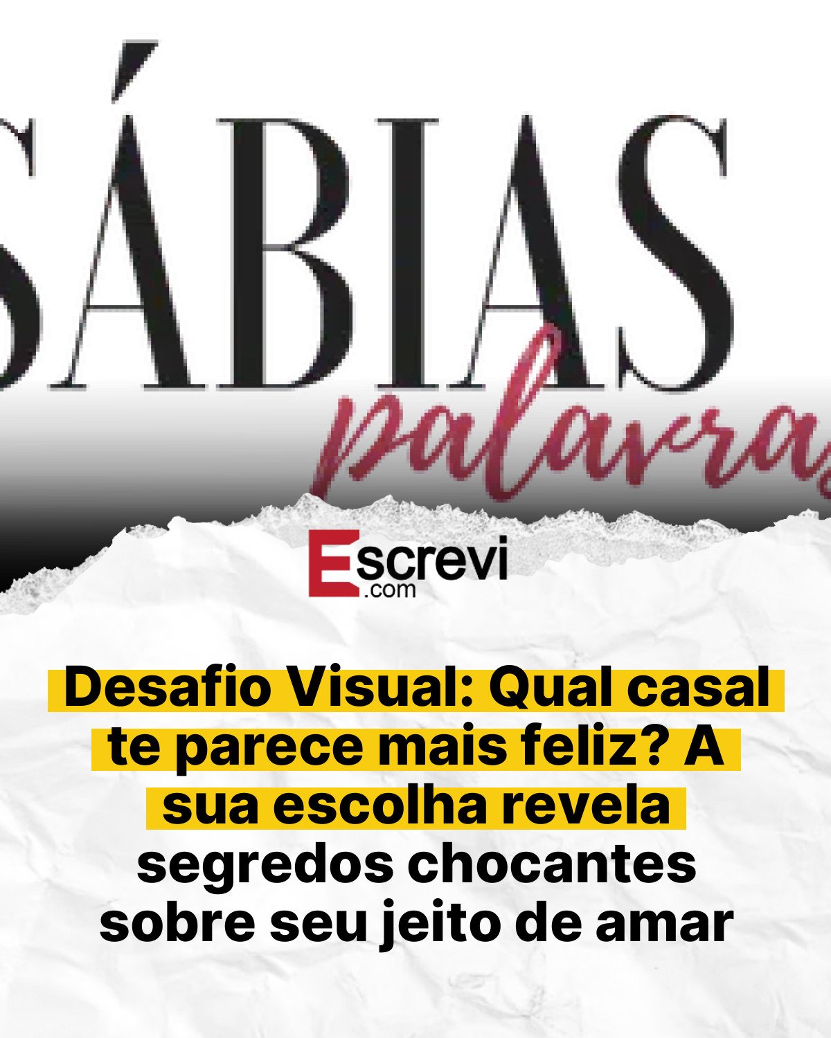 Desafio Visual: Qual casal te parece mais feliz? A sua escolha revela segredos chocantes sobre seu jeito de amar card branco