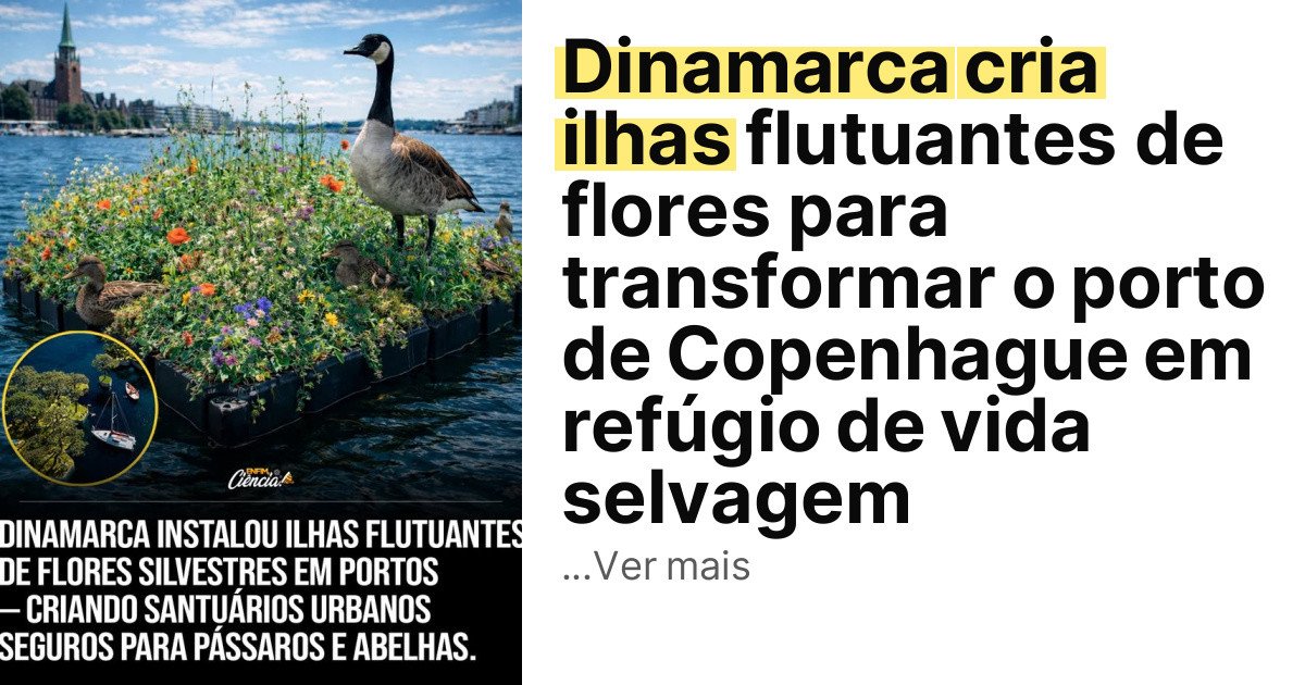 Dinamarca cria ilhas flutuantes de flores para transformar o porto de Copenhague em refúgio de vida selvagem imagem principal