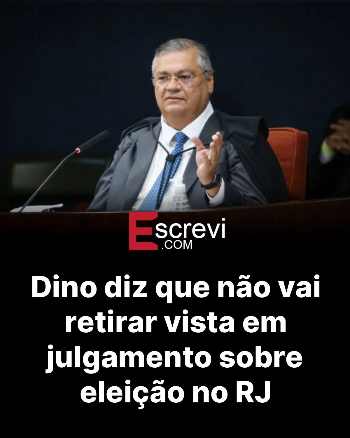 Dino diz que não vai retirar vista em julgamento sobre eleição no RJ card preto