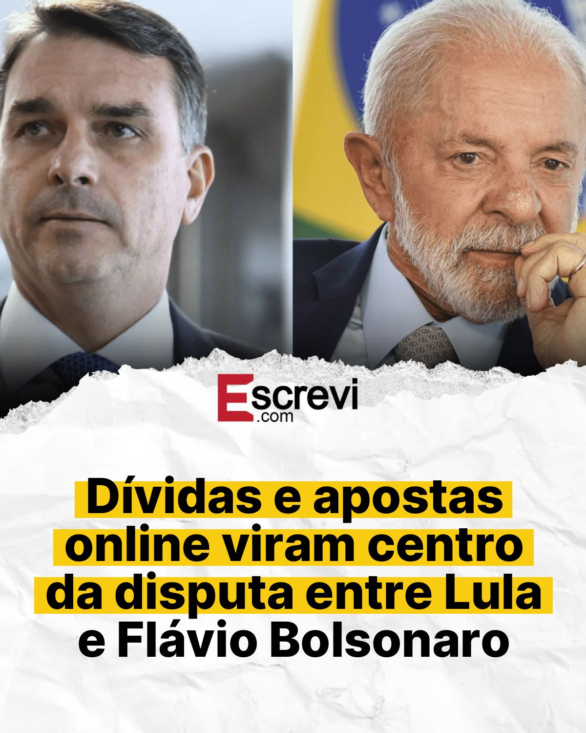 Dívidas e apostas online viram centro da disputa entre Lula e Flávio Bolsonaro card branco