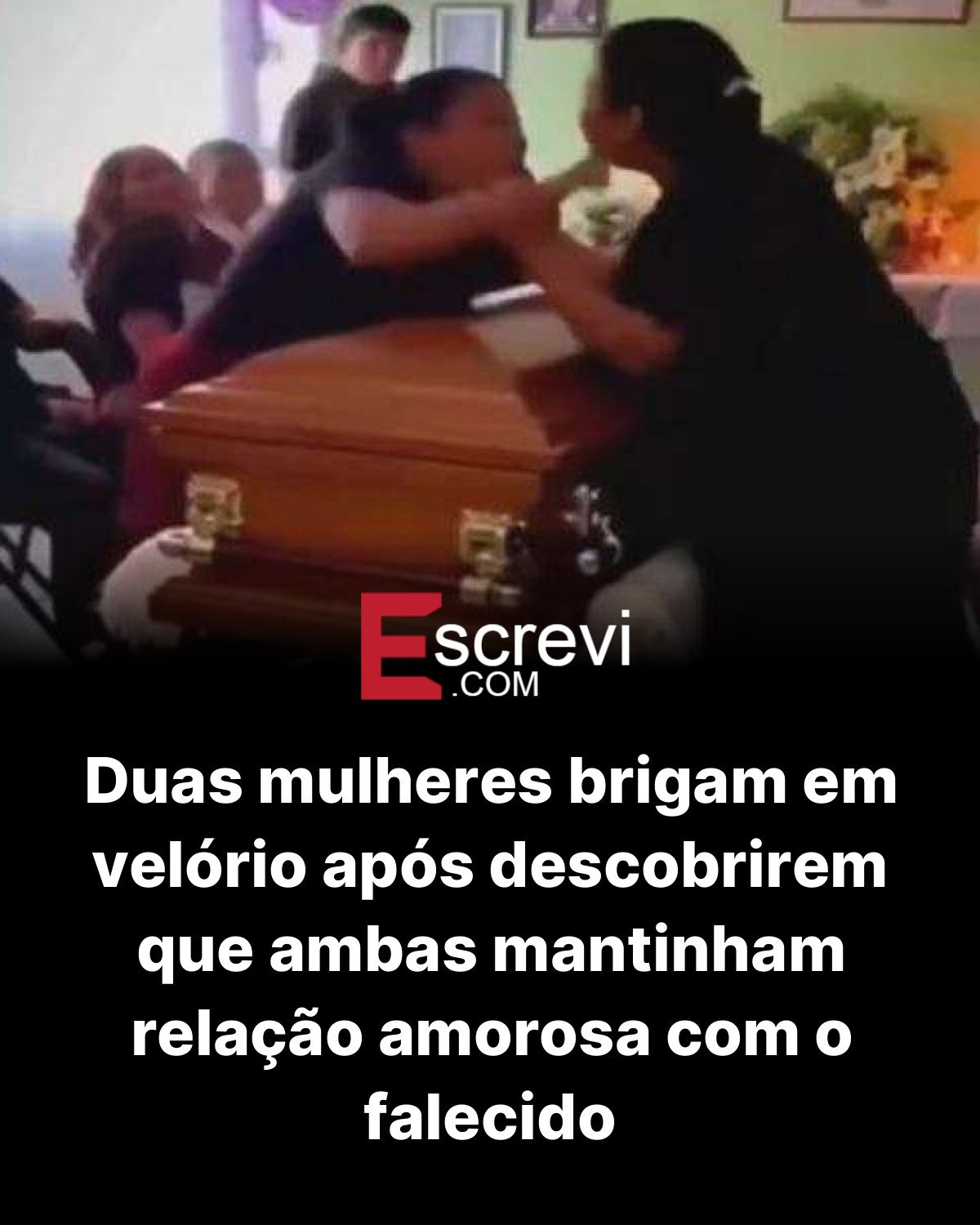 Duas mulheres brigam em velório após descobrirem que ambas mantinham relação amorosa com o falecido card preto