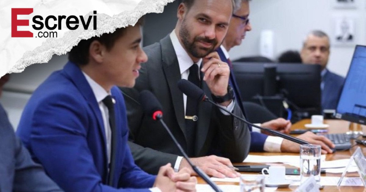 Eduardo Bolsonaro discute com Nikolas Ferreira e diz que ele promove opositores do bolsonarismo imagem principal