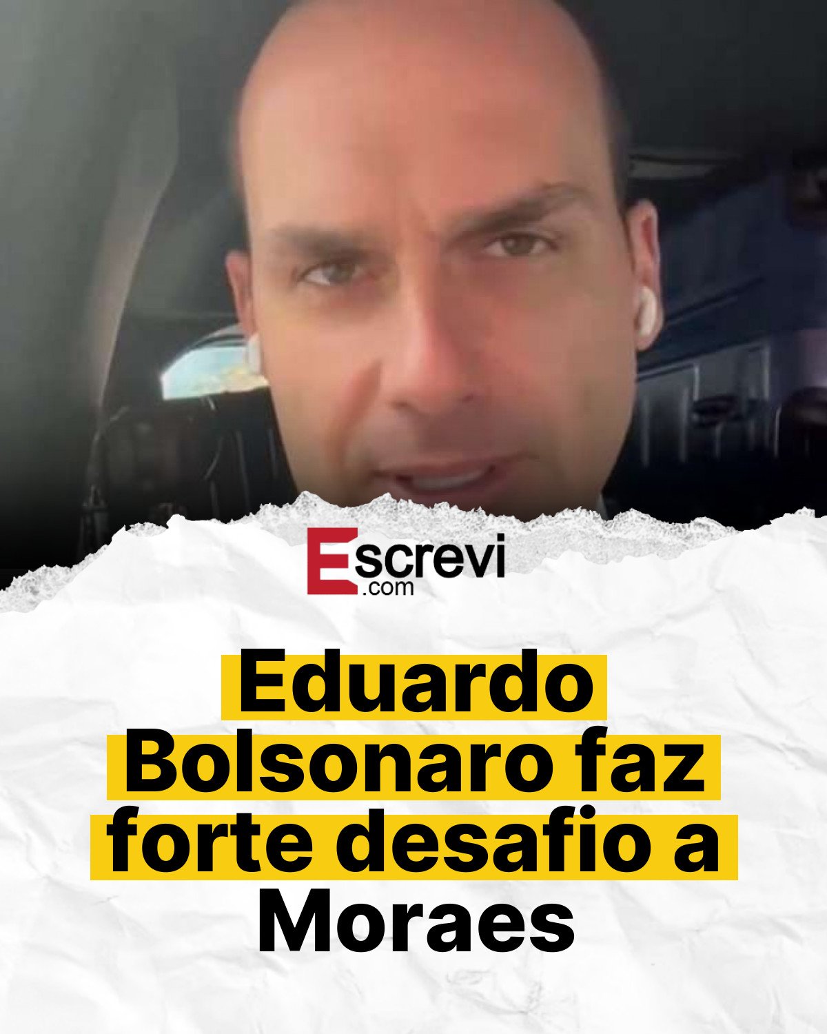 Eduardo Bolsonaro faz forte desafio a Moraes card branco