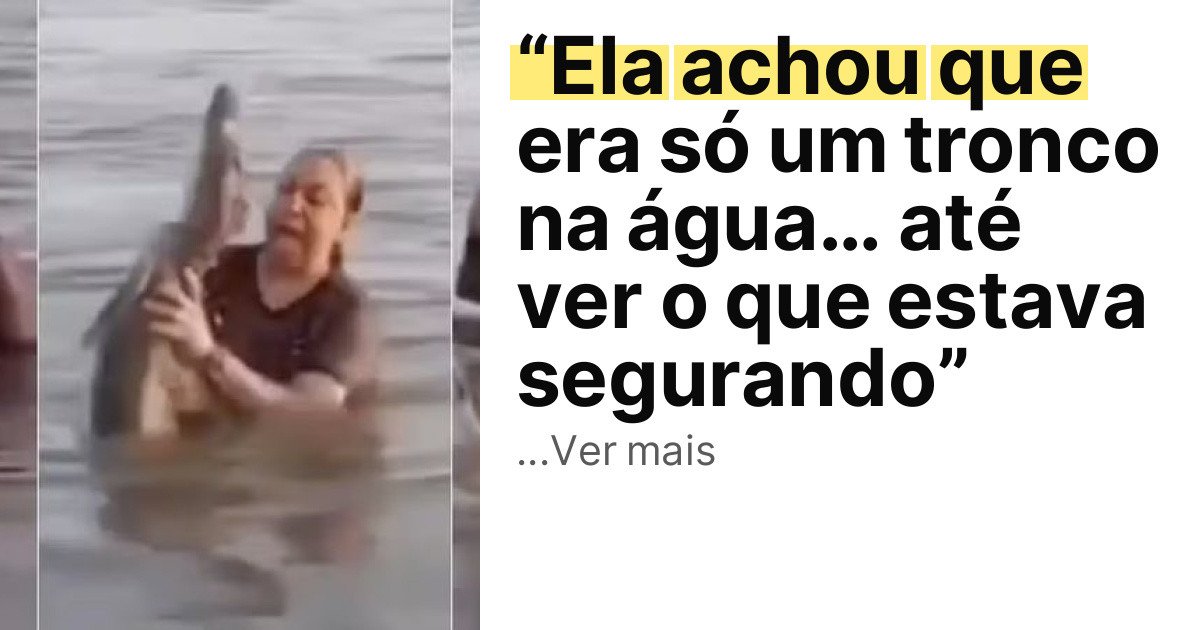 “Ela achou que era só um tronco na água… até ver o que estava segurando” imagem principal