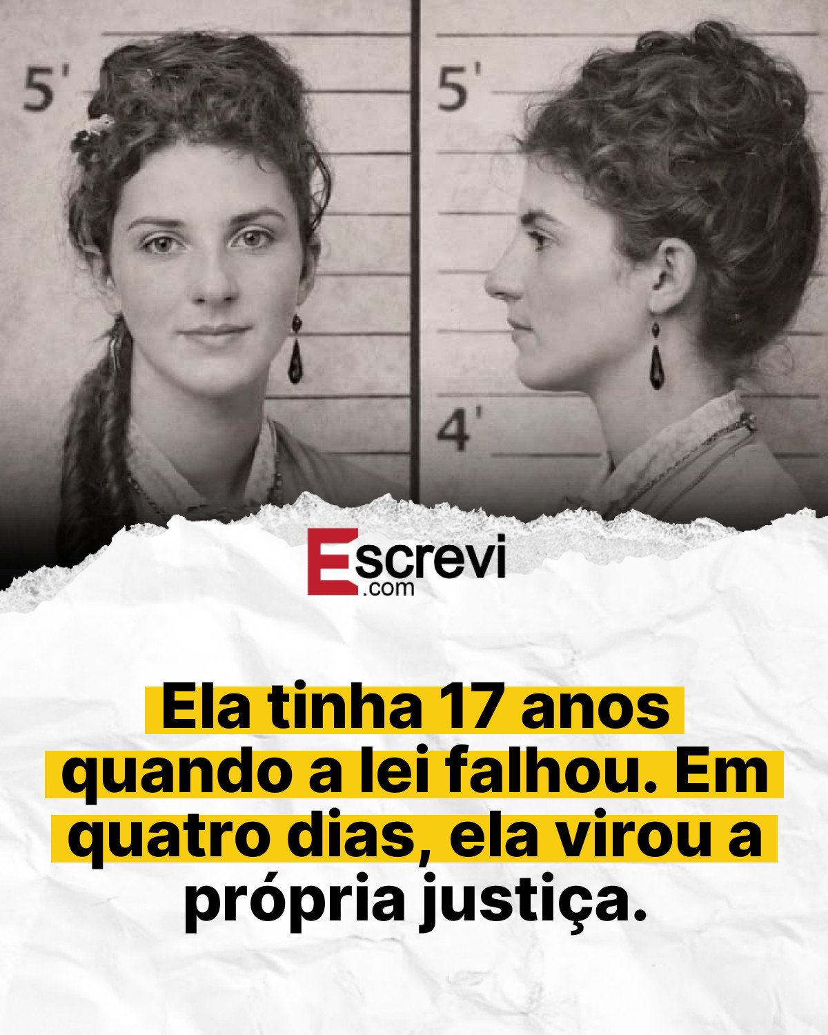 Ela tinha 17 anos quando a lei falhou. Em quatro dias, ela virou a própria justiça. card branco