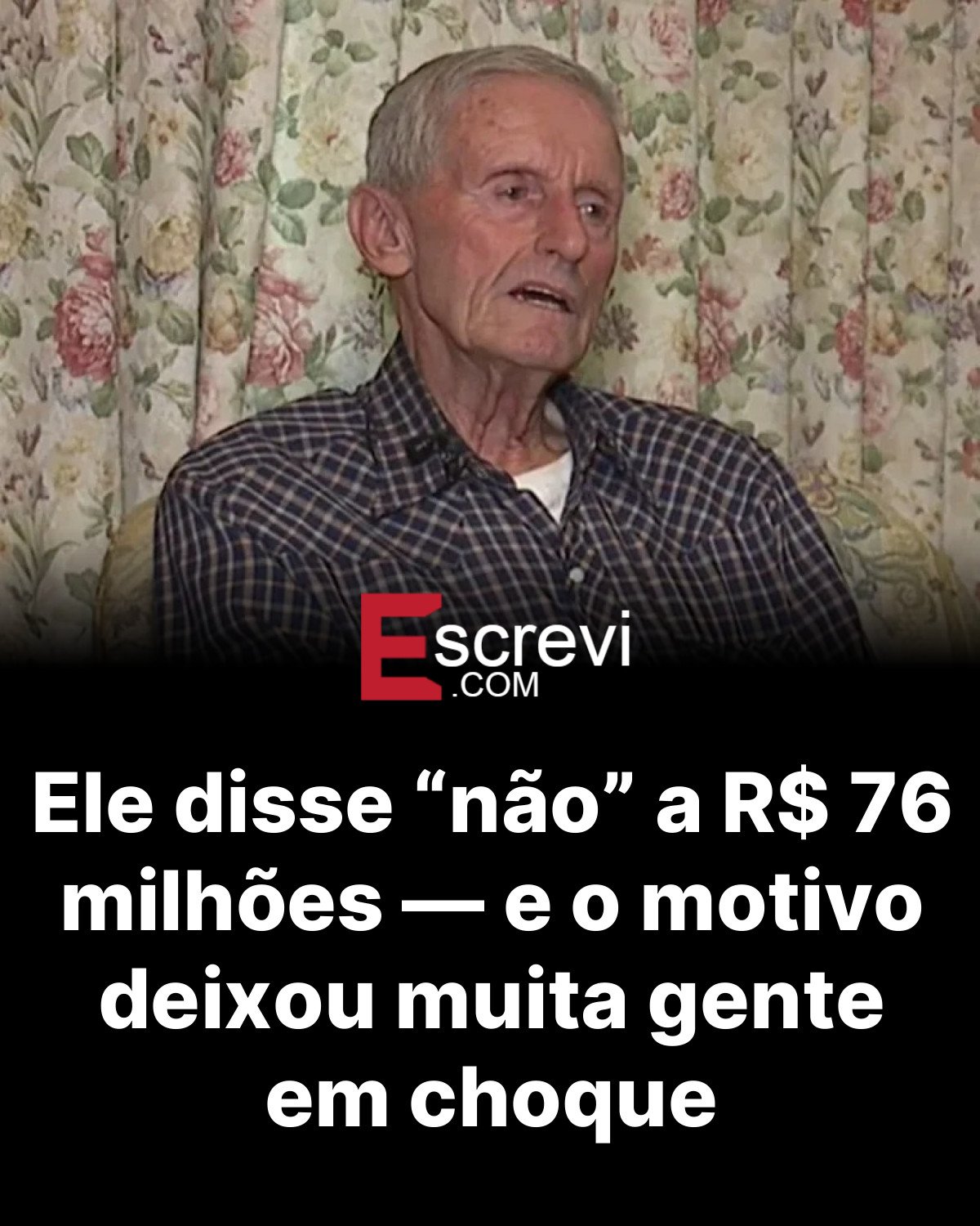 Ele disse “não” a R$ 76 milhões — e o motivo deixou muita gente em choque card preto