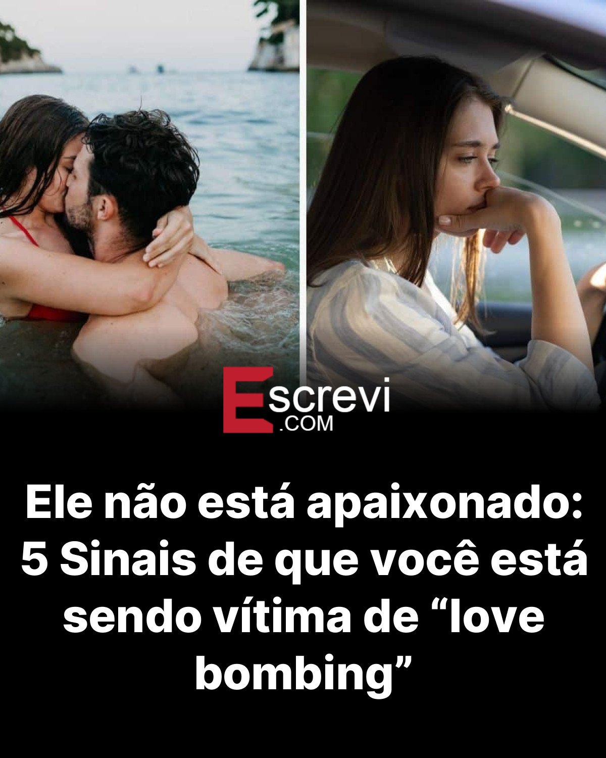 Ele não está apaixonado: 5 Sinais de que você está sendo vítima de “love bombing” card preto