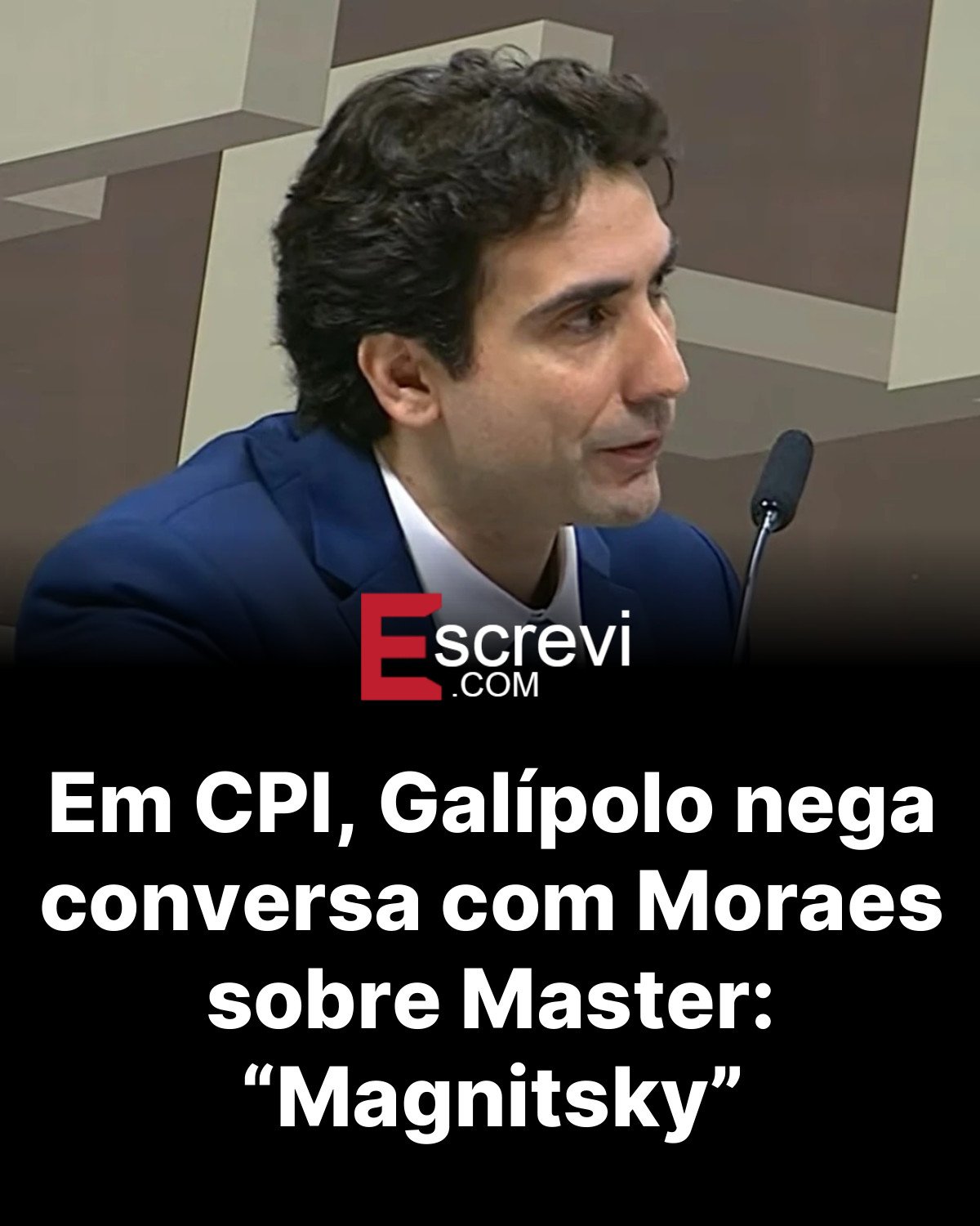 Em CPI, Galípolo nega conversa com Moraes sobre Master: “Magnitsky” card preto