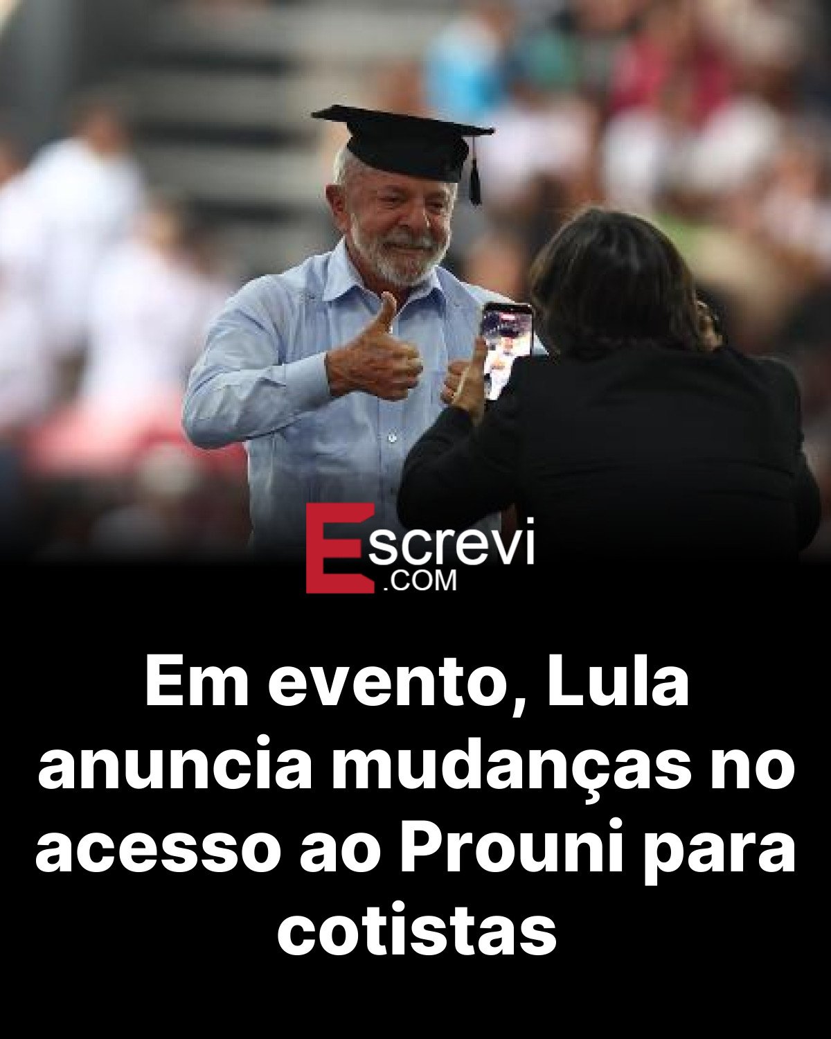 Em evento, Lula anuncia mudanças no acesso ao Prouni para cotistas card preto