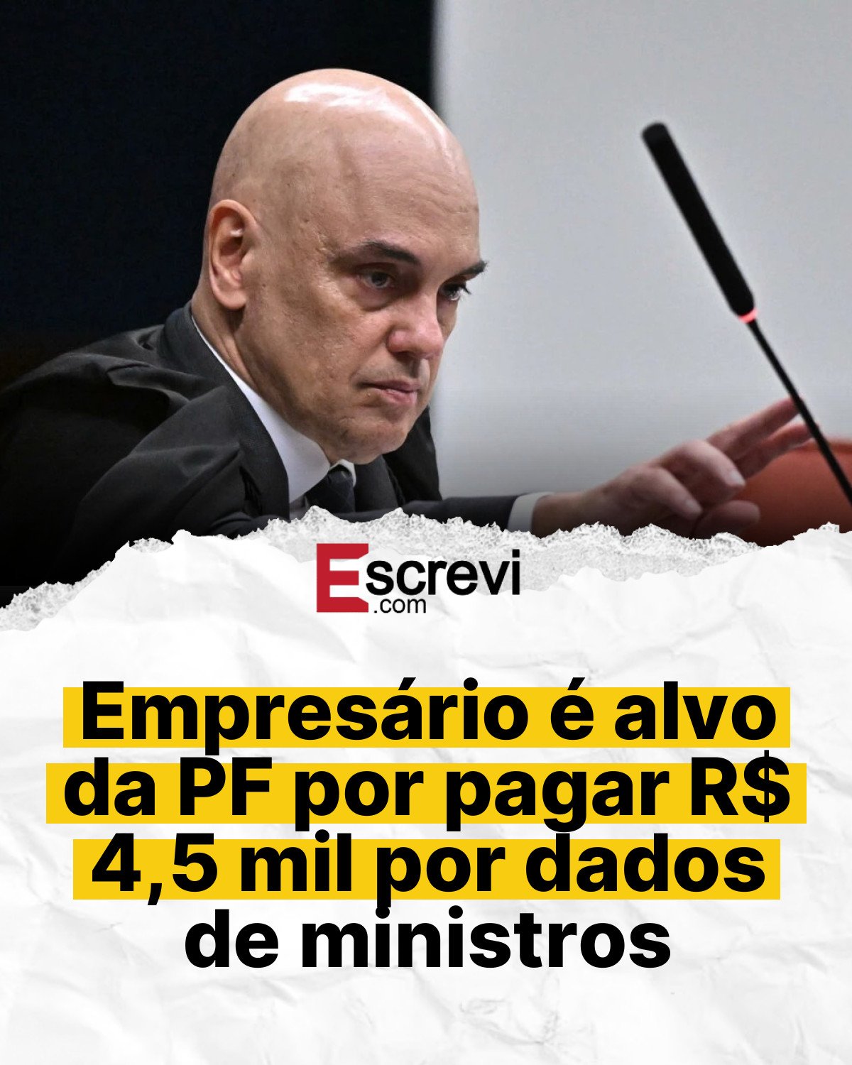 Empresário é alvo da PF por pagar R$ 4,5 mil por dados de ministros card branco