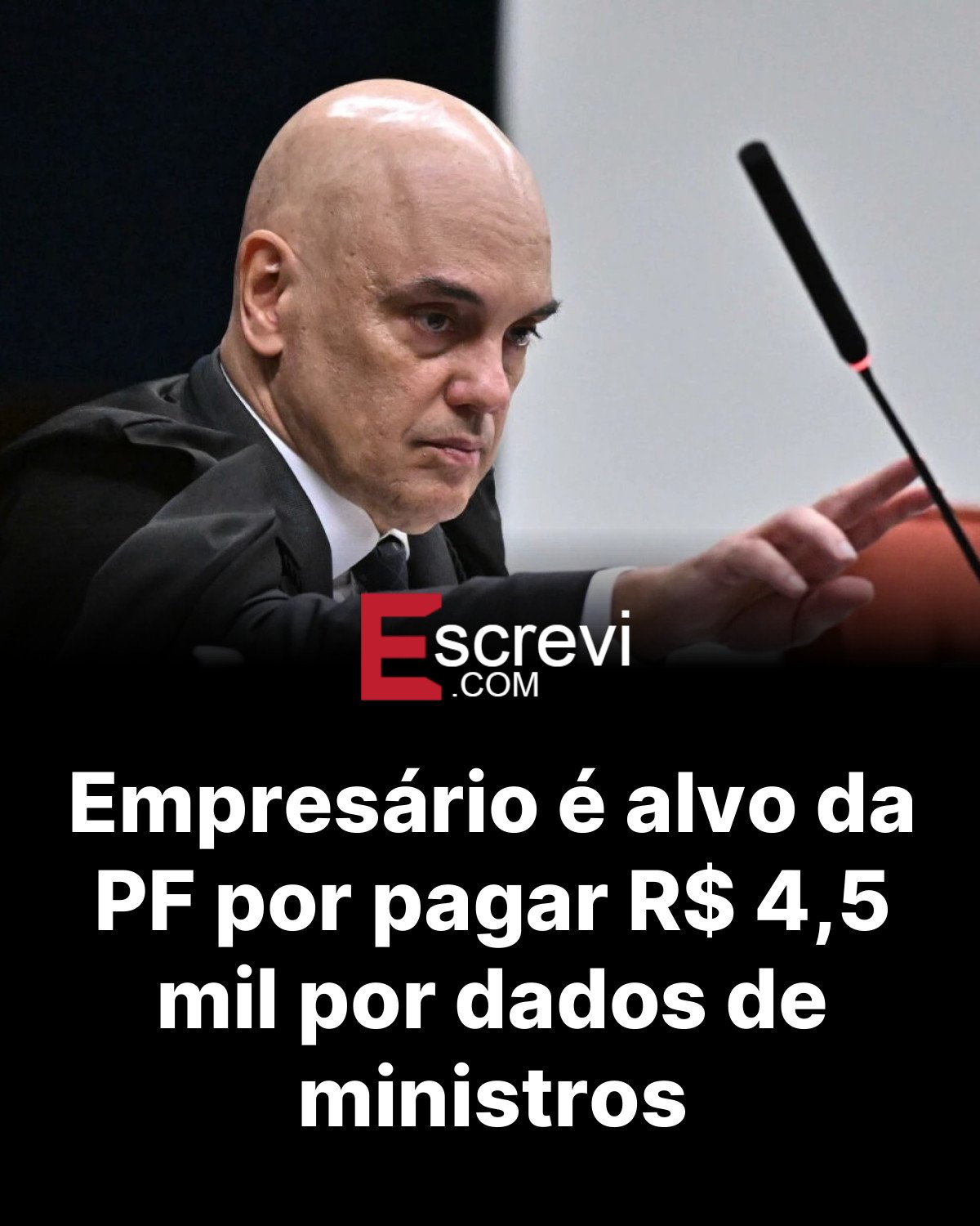 Empresário é alvo da PF por pagar R$ 4,5 mil por dados de ministros card preto