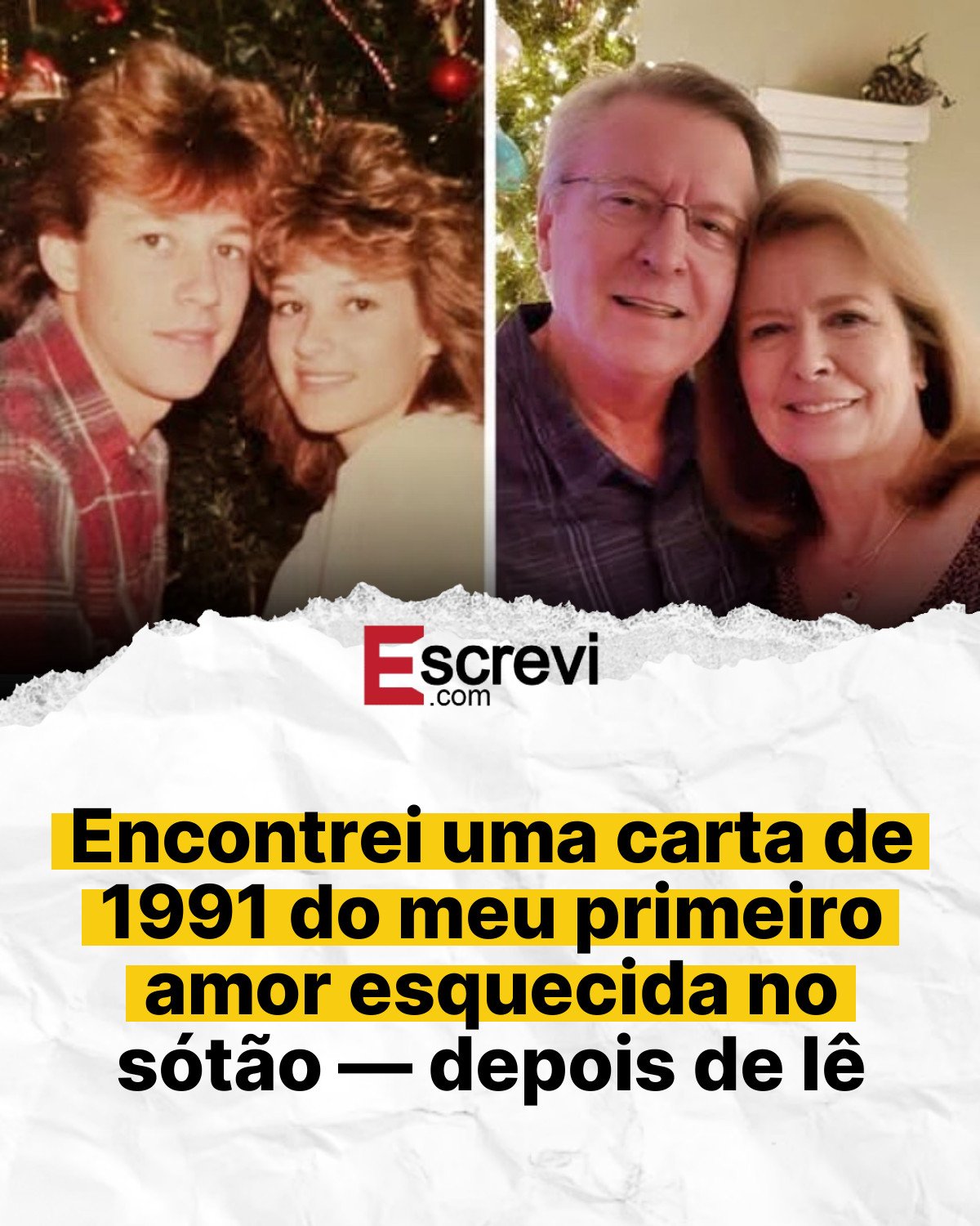 Encontrei uma carta de 1991 do meu primeiro amor esquecida no sótão — depois de lê card branco