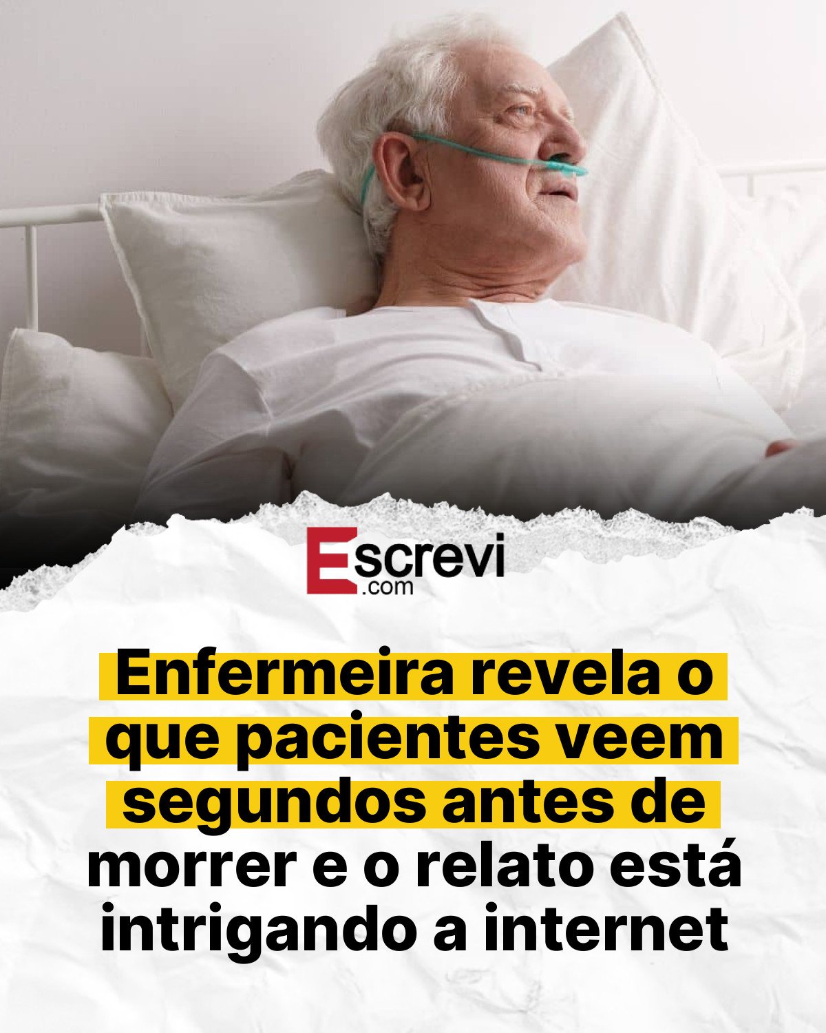 Enfermeira revela o que pacientes veem segundos antes de morrer e o relato está intrigando a internet card branco