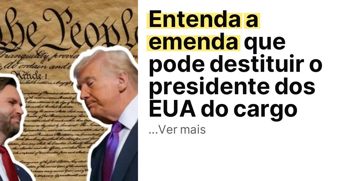Entenda a emenda que pode destituir o presidente dos EUA do cargo imagem principal