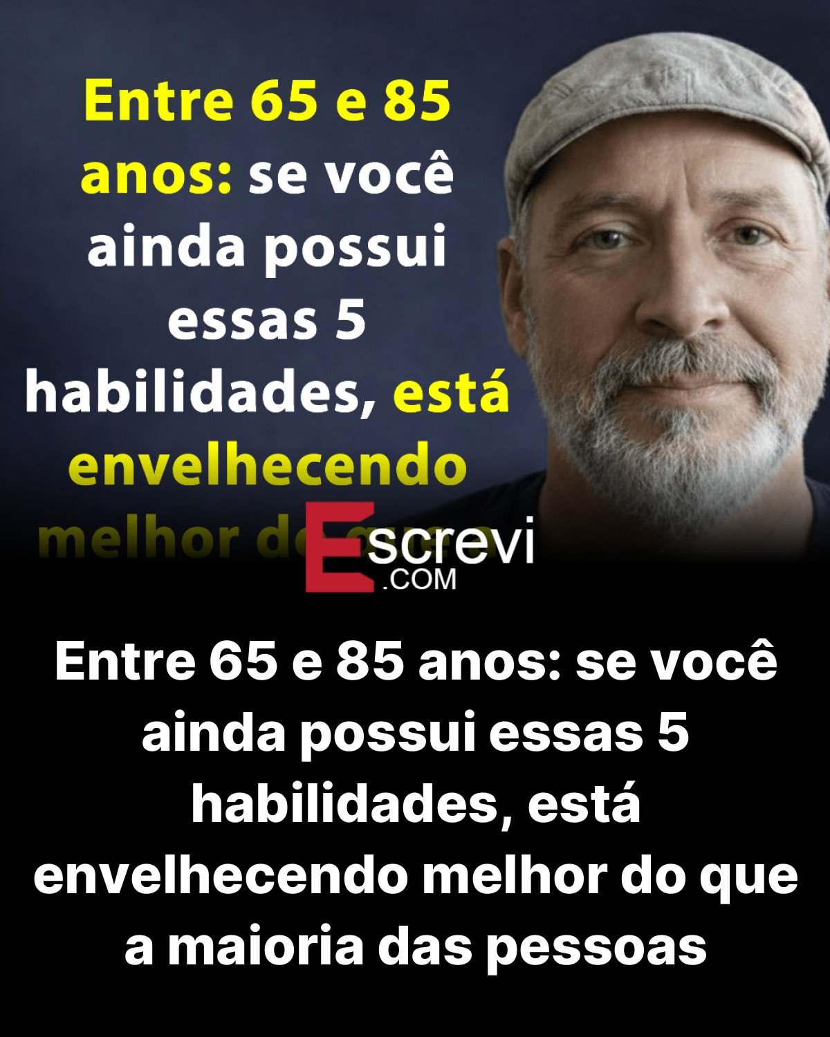 Entre 65 e 85 anos: se você ainda possui essas 5 habilidades, está envelhecendo melhor do que a maioria das pessoas card preto