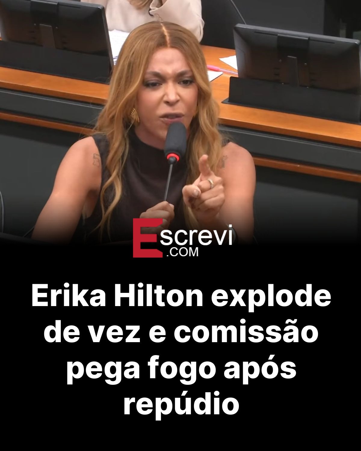 Erika Hilton explode de vez e comissão pega fogo após repúdio card preto