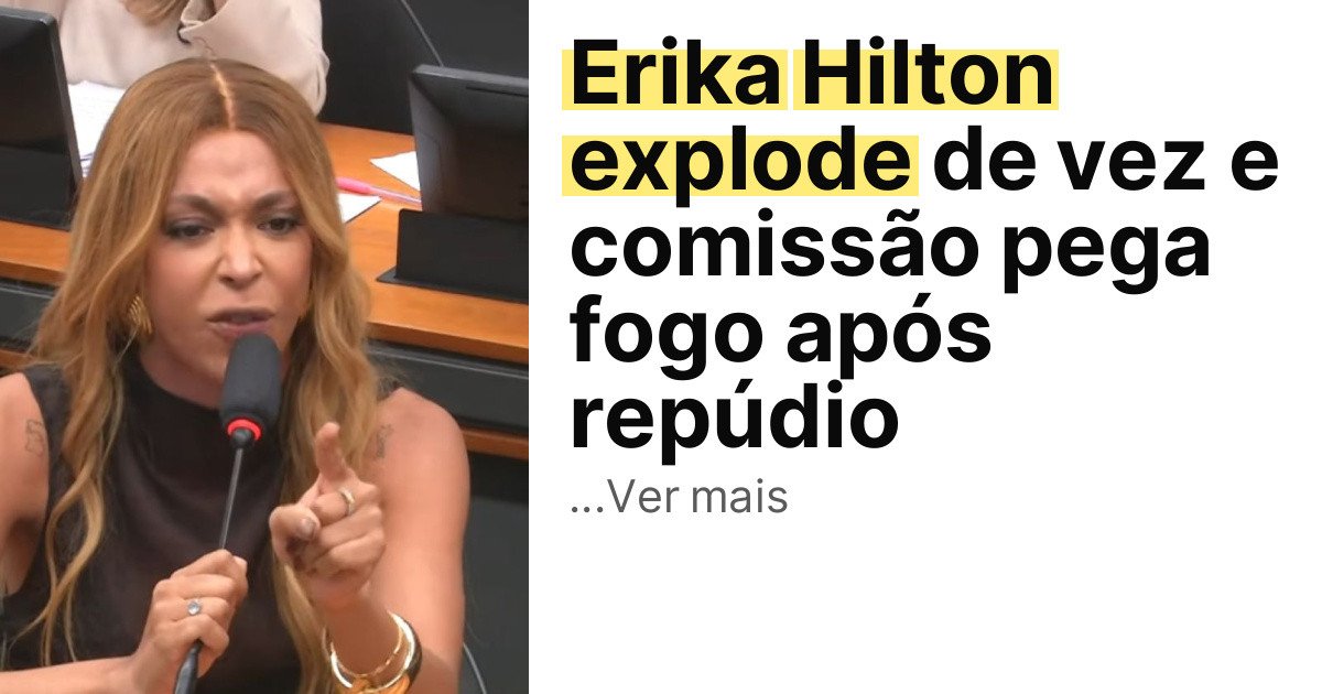 Erika Hilton explode de vez e comissão pega fogo após repúdio imagem principal