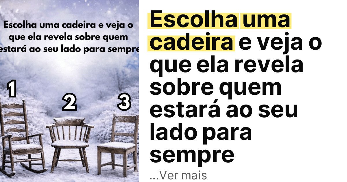 Escolha uma cadeira e veja o que ela revela sobre quem estará ao seu lado para sempre imagem principal
