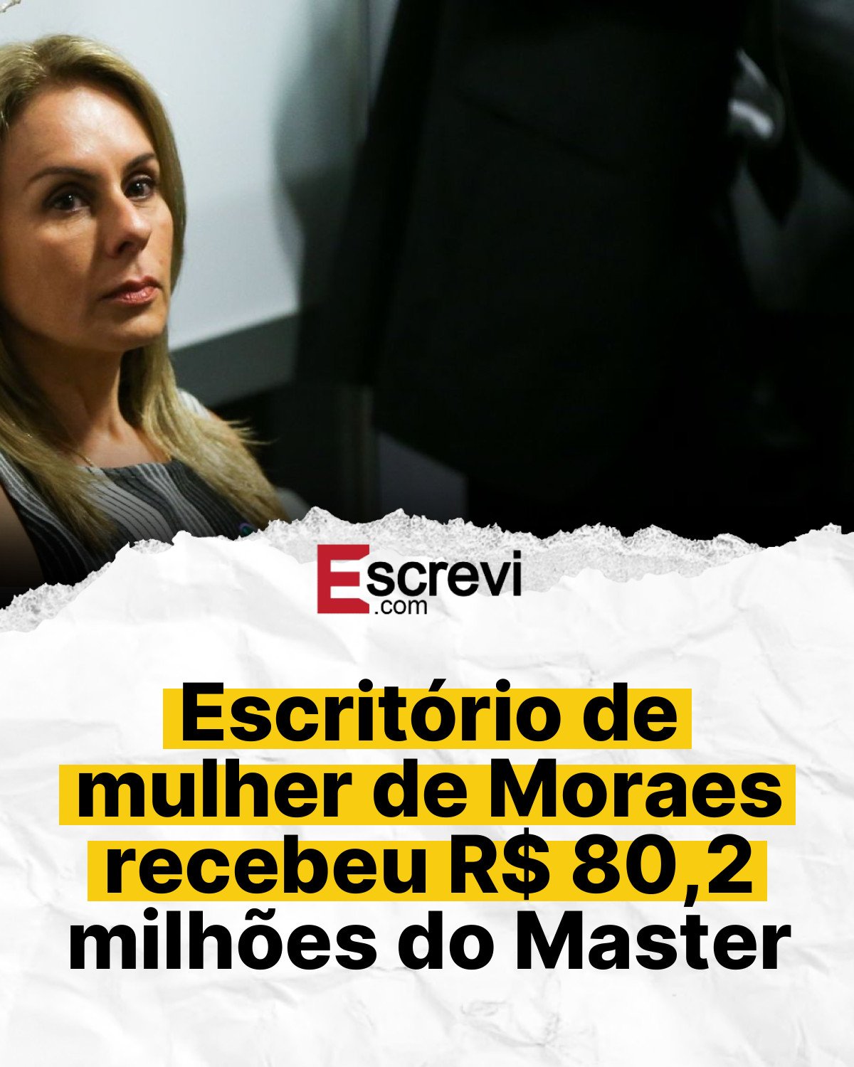 Escritório de mulher de Moraes recebeu R$ 80,2 milhões do Master card branco