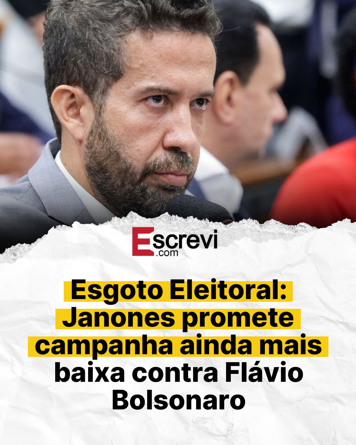 Esgoto Eleitoral: Janones promete campanha ainda mais baixa contra Flávio Bolsonaro card branco